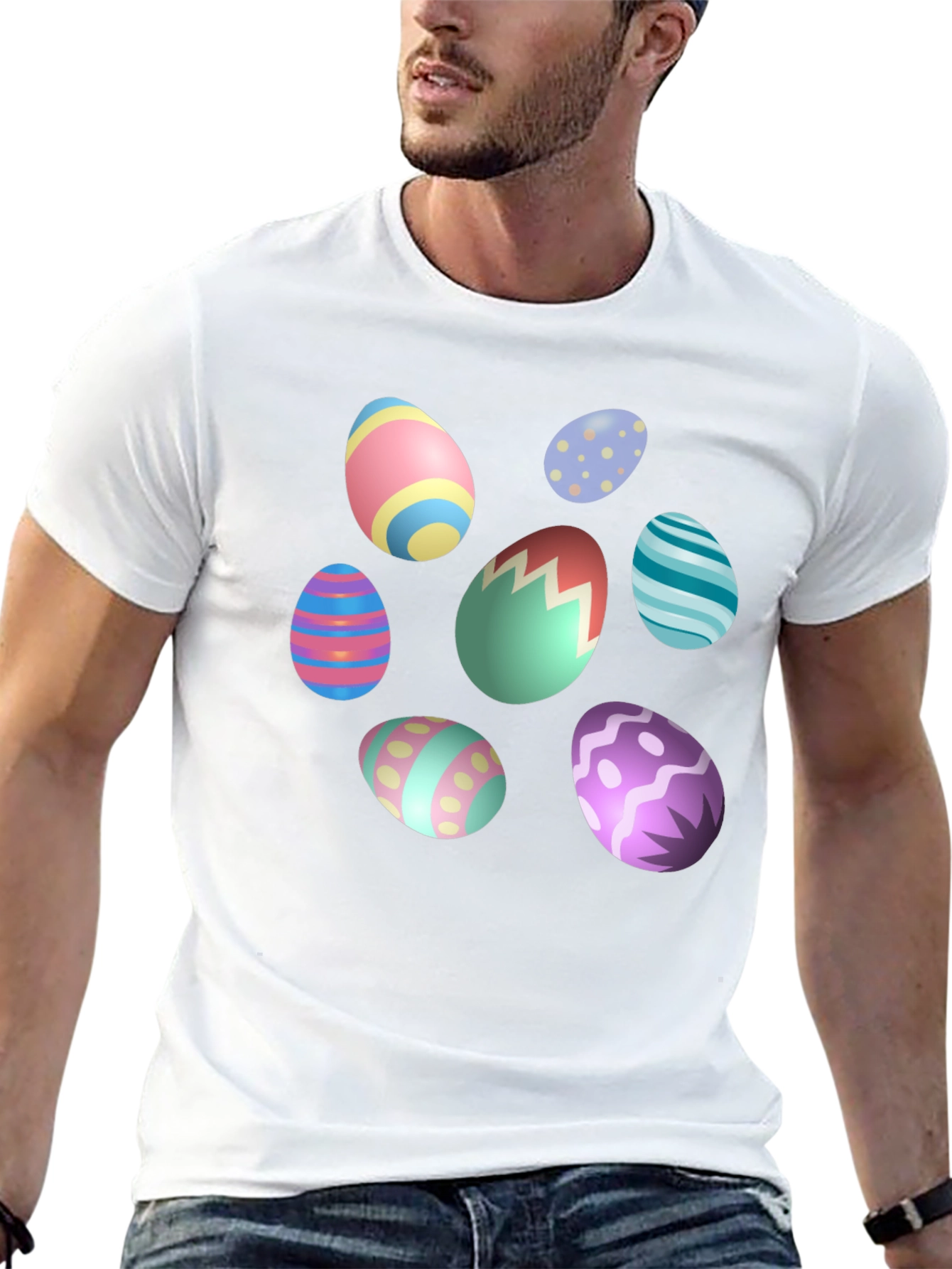 Easter Egg Design Black T-Shirt