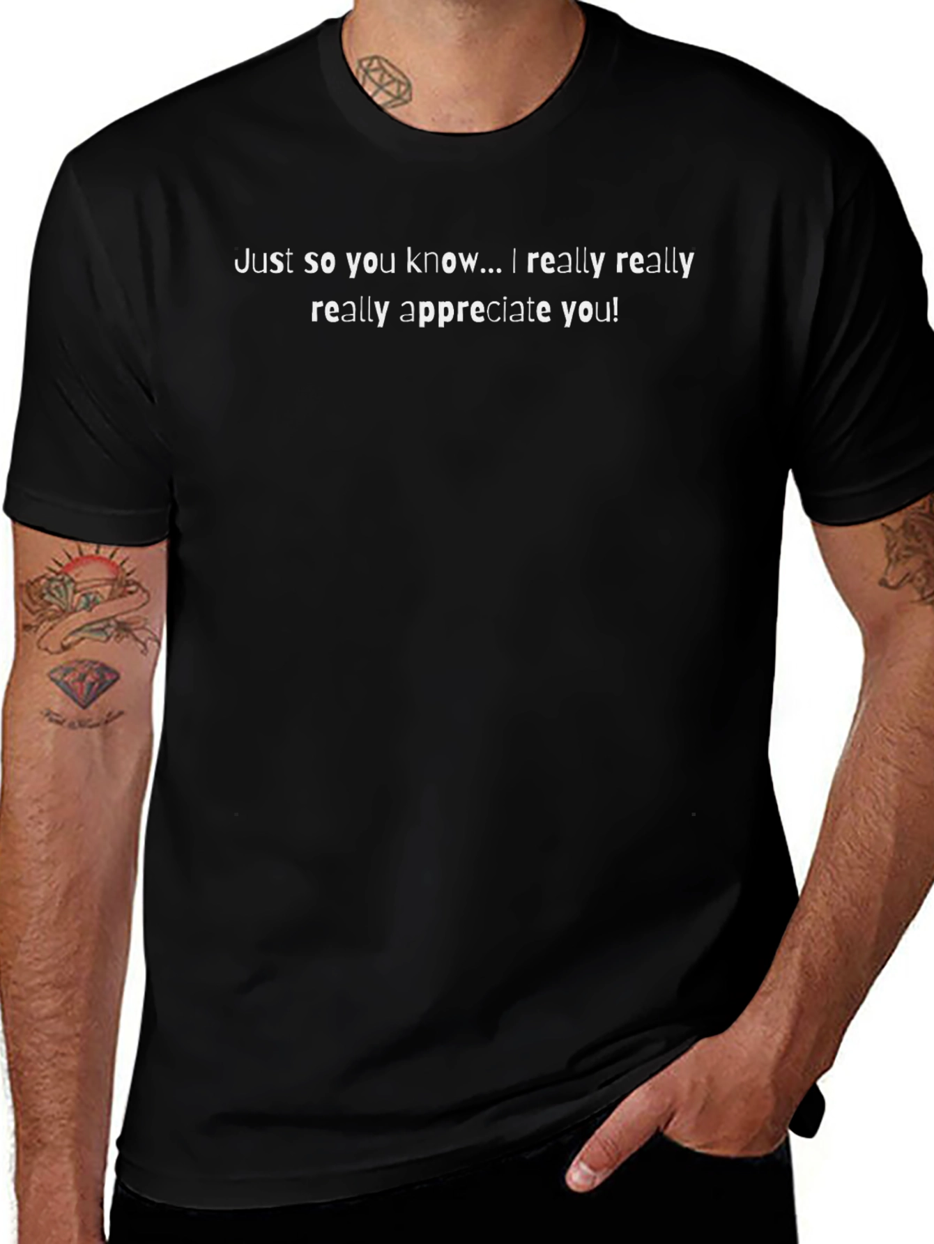 Appreciate You Graphic Tee - Comfortable Black T-Shirt