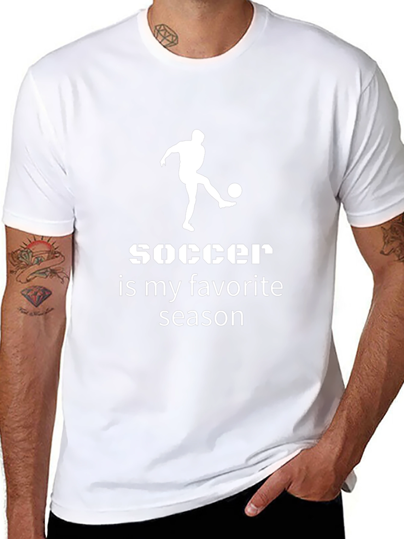 Soccer Is My Favorite Season Black T-Shirt