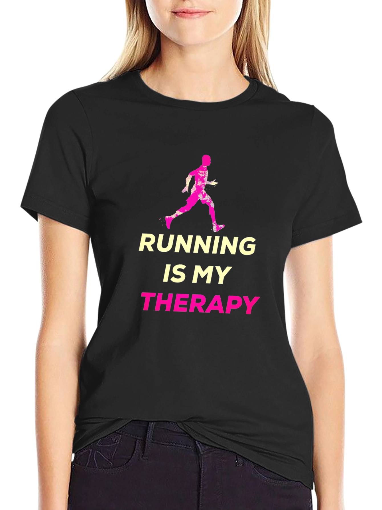 Running is My Therapy Graphic Tee