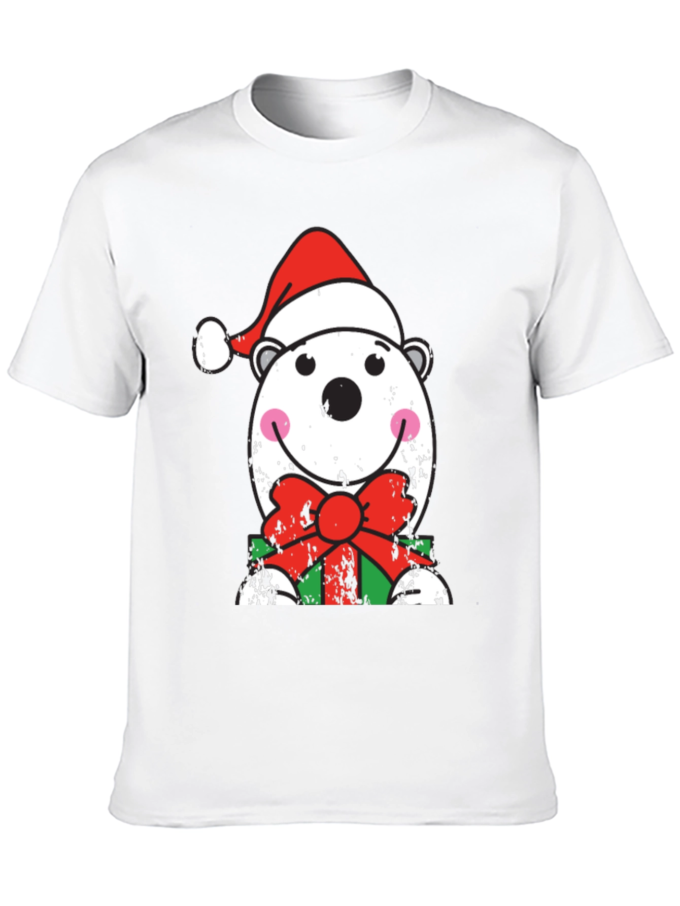 Festive Polar Bear Christmas Graphic Tee