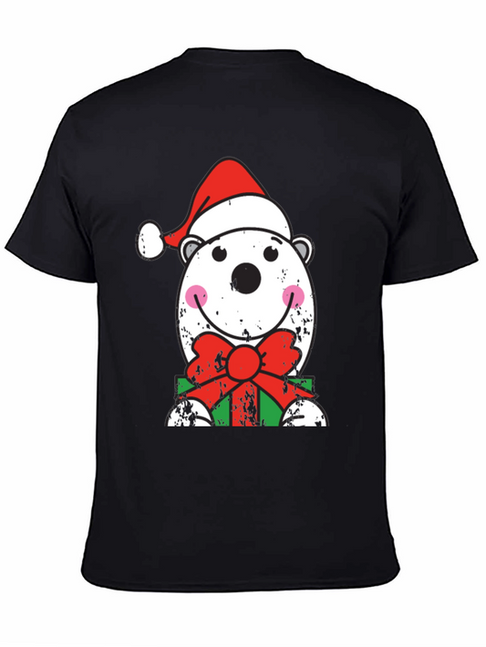 Festive Polar Bear Christmas Graphic Tee