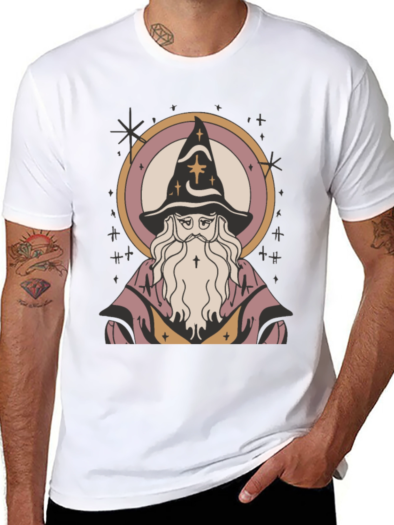 Wizard Graphic T-Shirt - Mystical Design Classic Fit