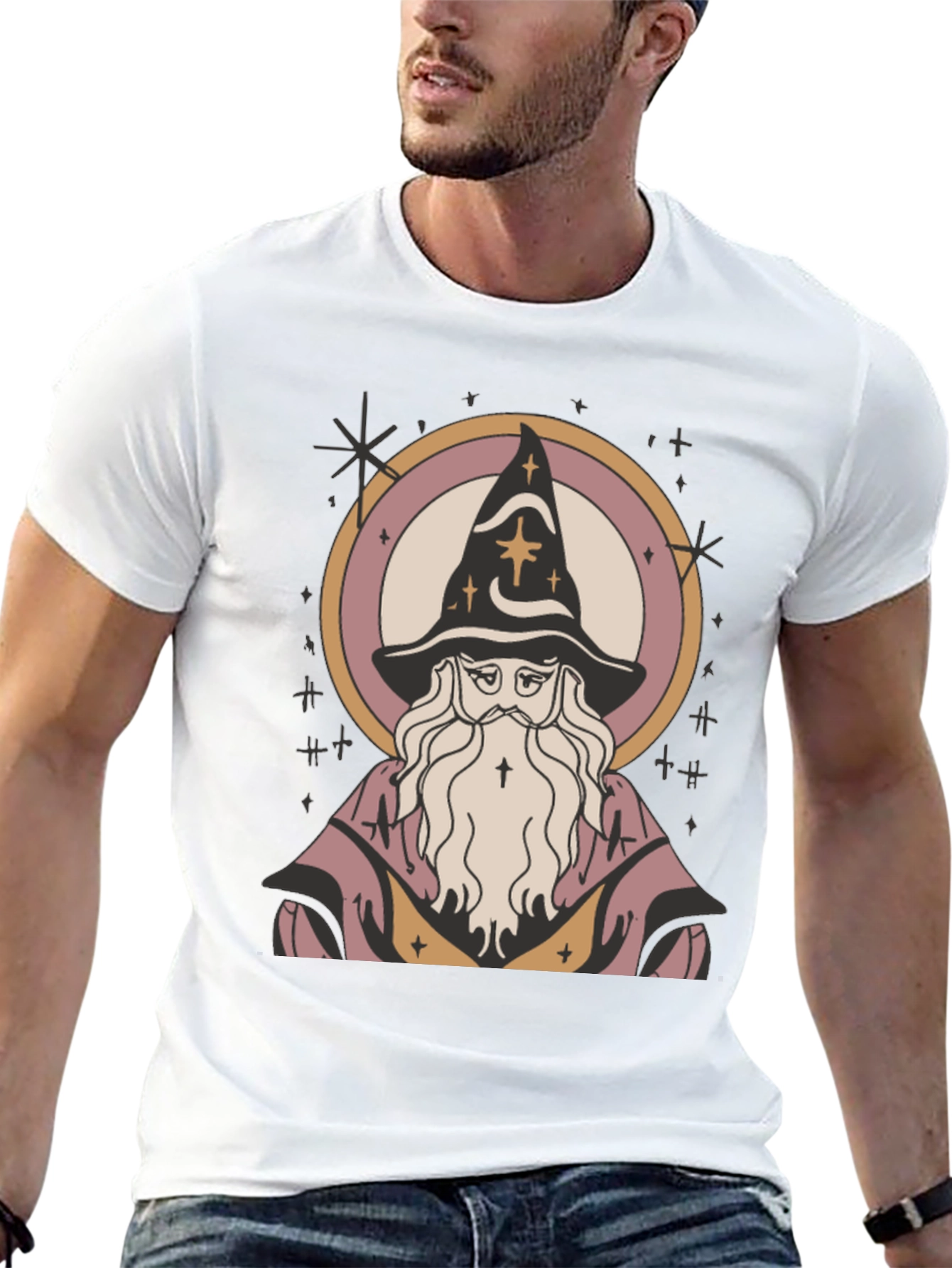 Wizard Graphic T-Shirt - Mystical Design Classic Fit
