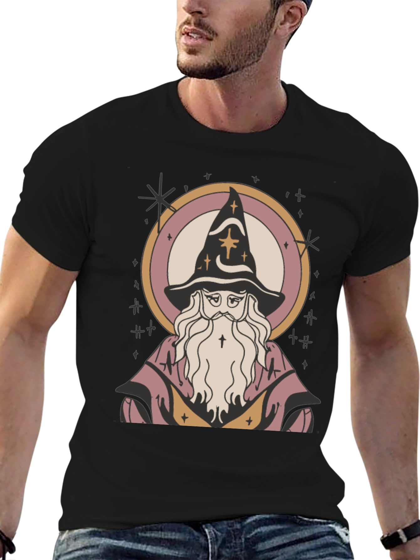 Wizard Graphic T-Shirt - Mystical Design Classic Fit