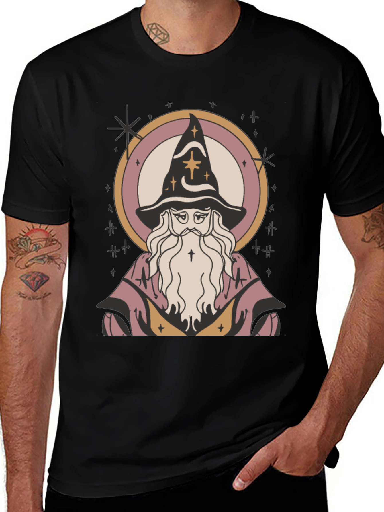 Wizard Graphic T-Shirt - Mystical Design Classic Fit