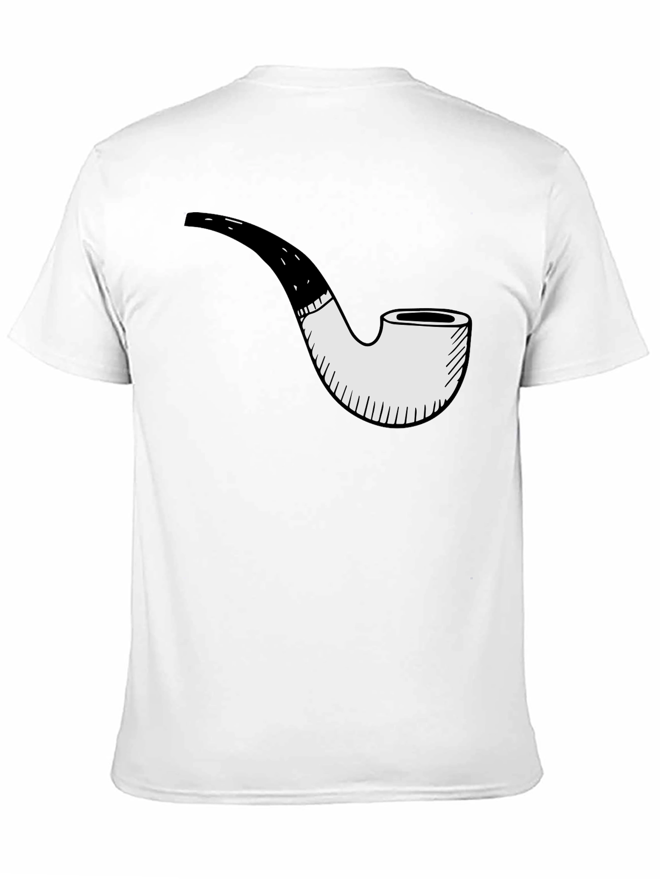 Mens Black T-Shirt with Pipe Graphic