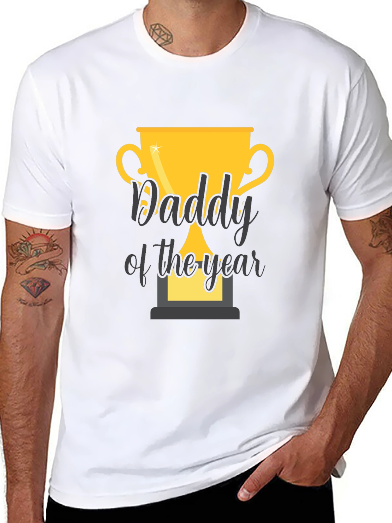 Daddy of the Year Trophy Graphic Tee