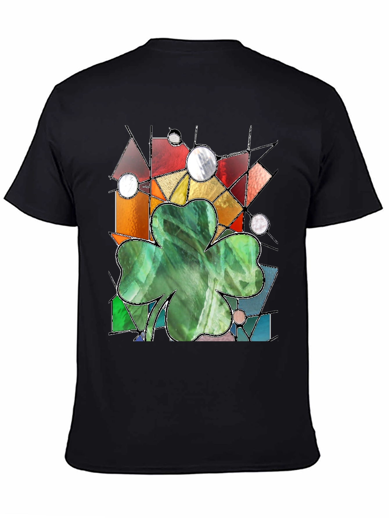 Stained Glass Clover Graphic Tee
