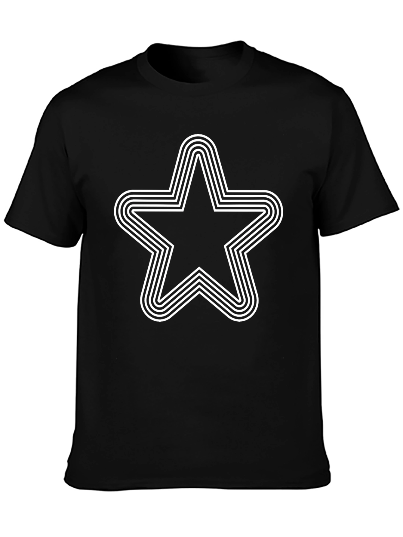 Retro Star Graphic Black Tee