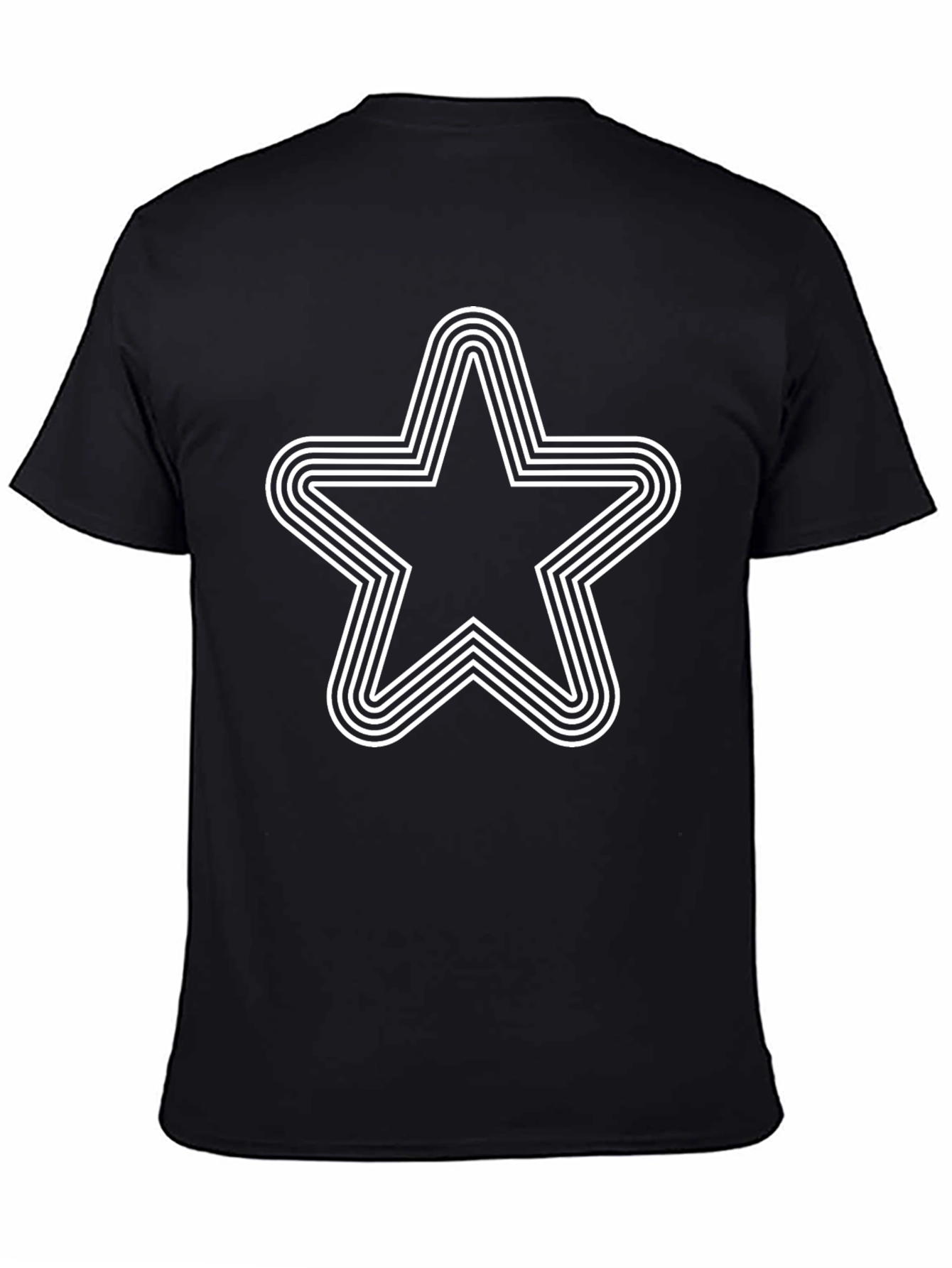 Retro Star Graphic Black Tee