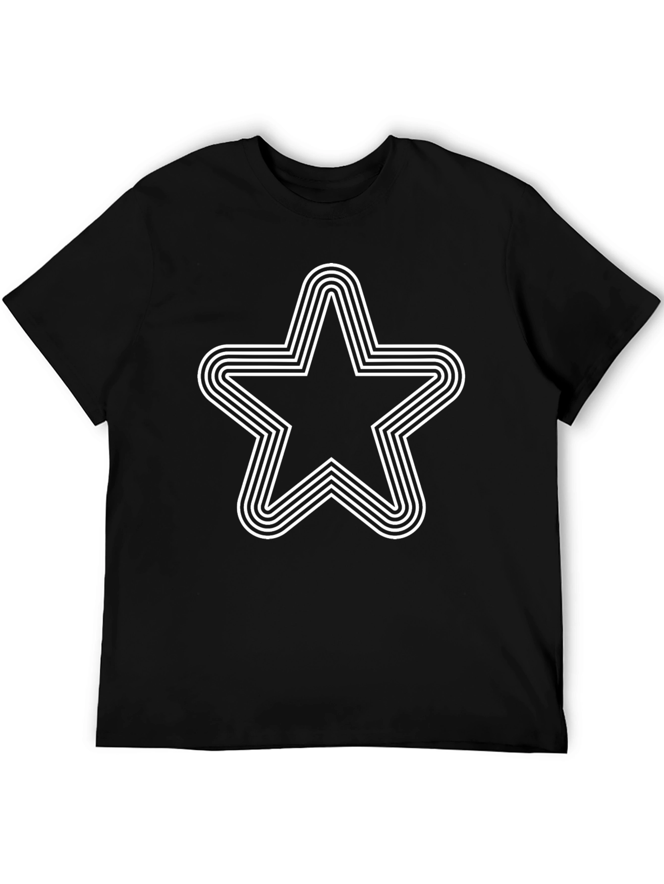 Retro Star Graphic Black Tee