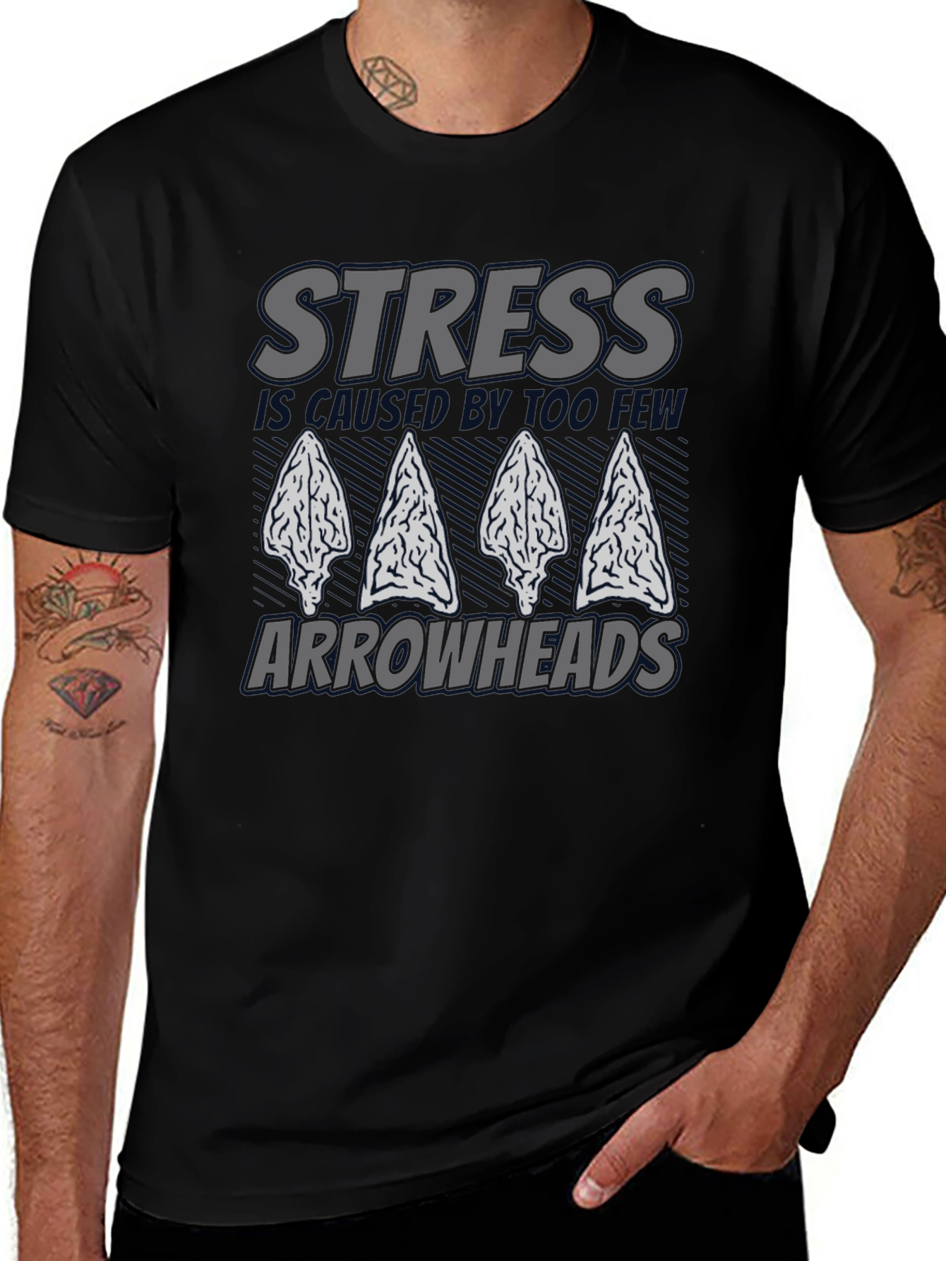 Stress Arrowhead T-Shirt - Funny Arrow Hunting Shirt