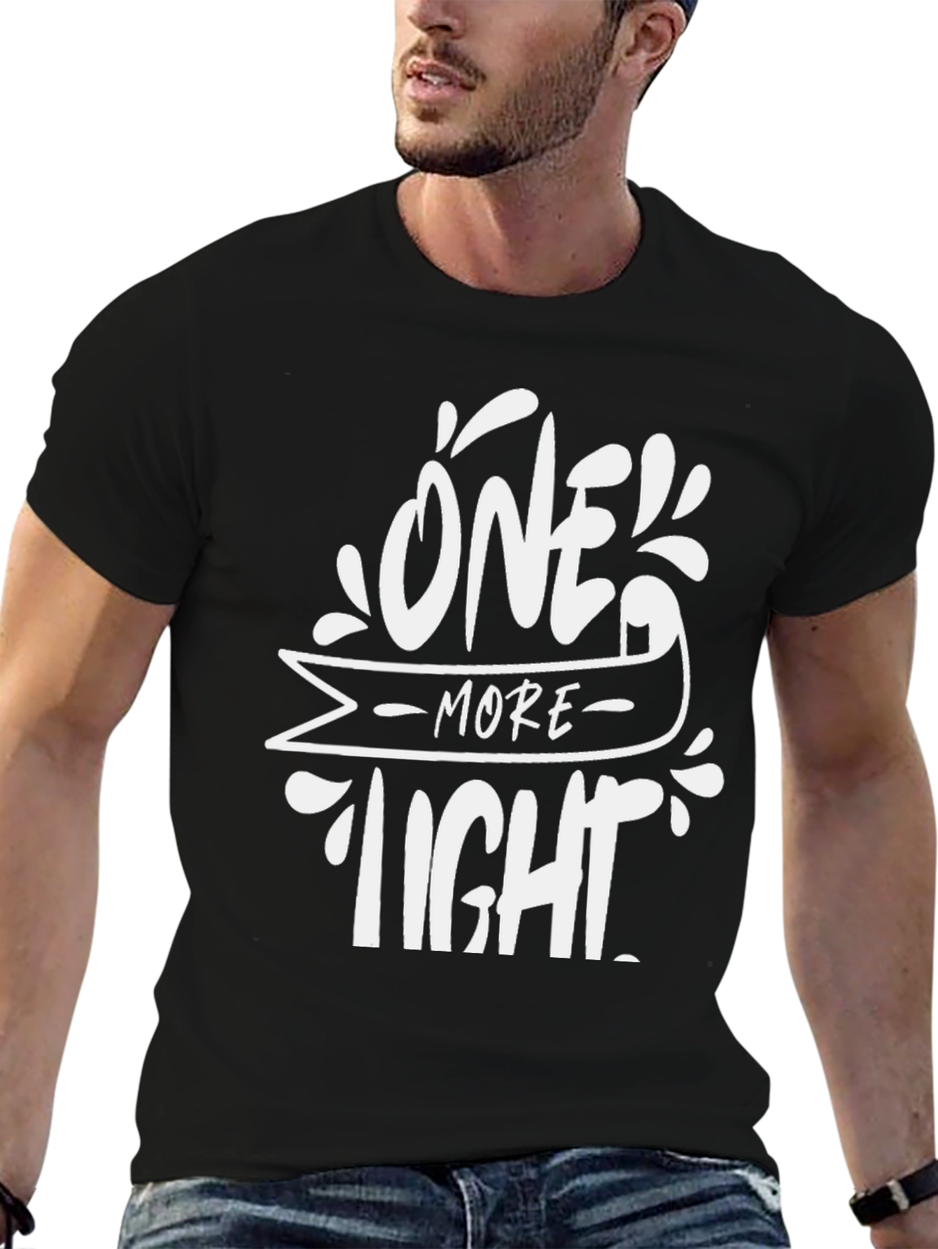 One More Tight Black Graphic Tee