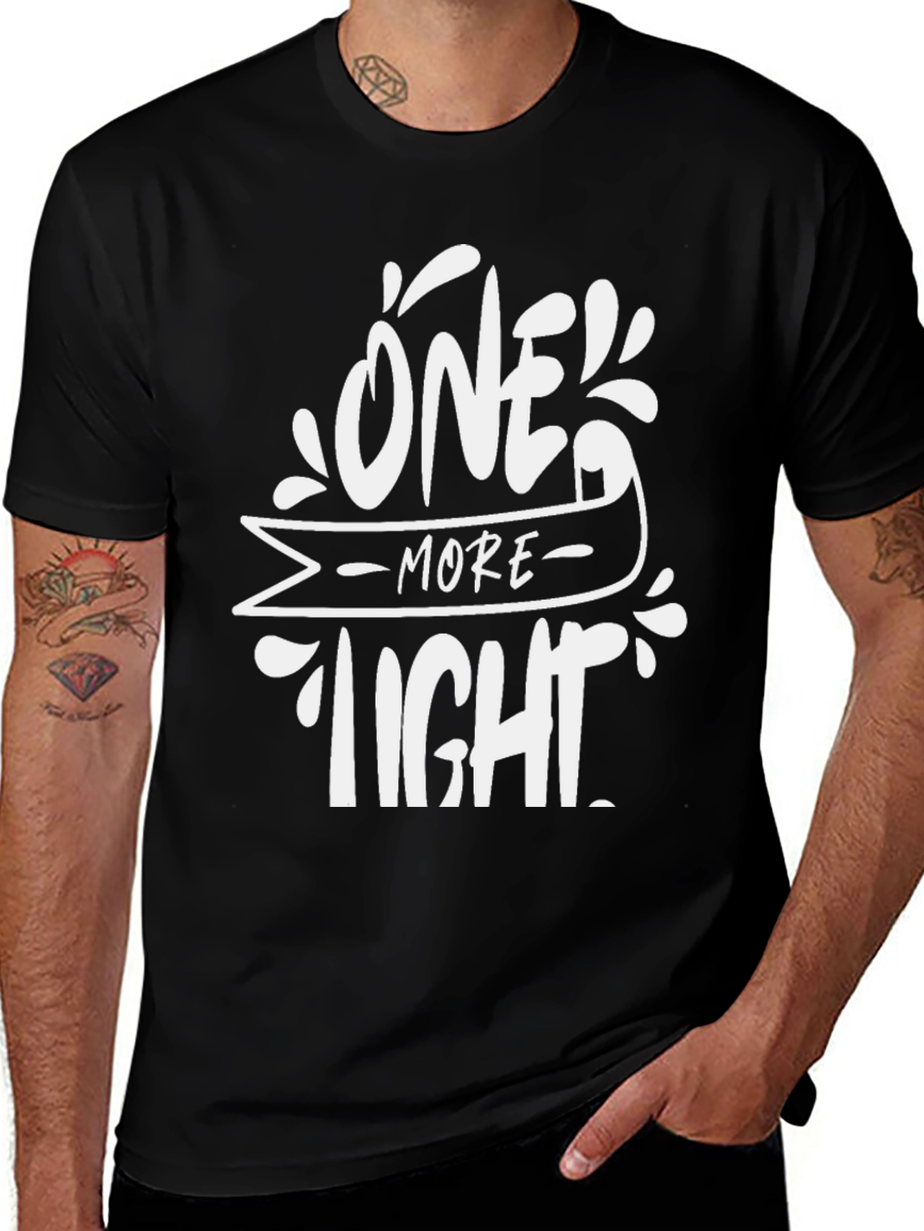 One More Tight Black Graphic Tee