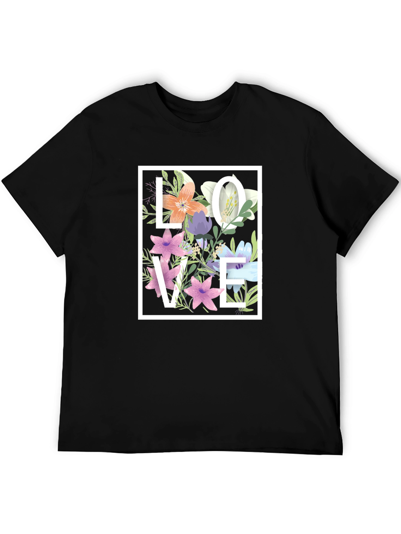 Floral LOVE Graphic Tee - Stylish & Trendy!