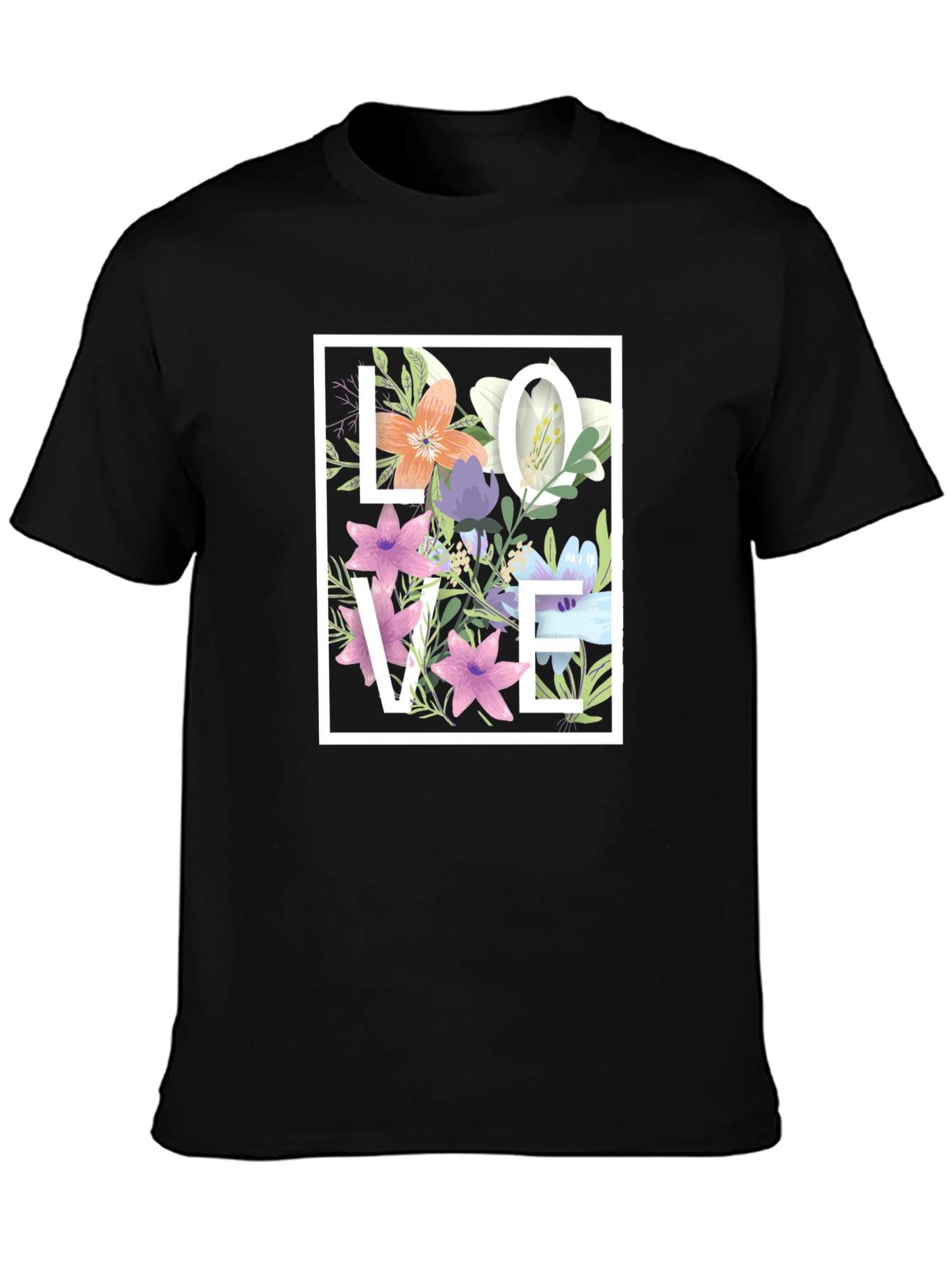 Floral LOVE Graphic Tee - Stylish & Trendy!