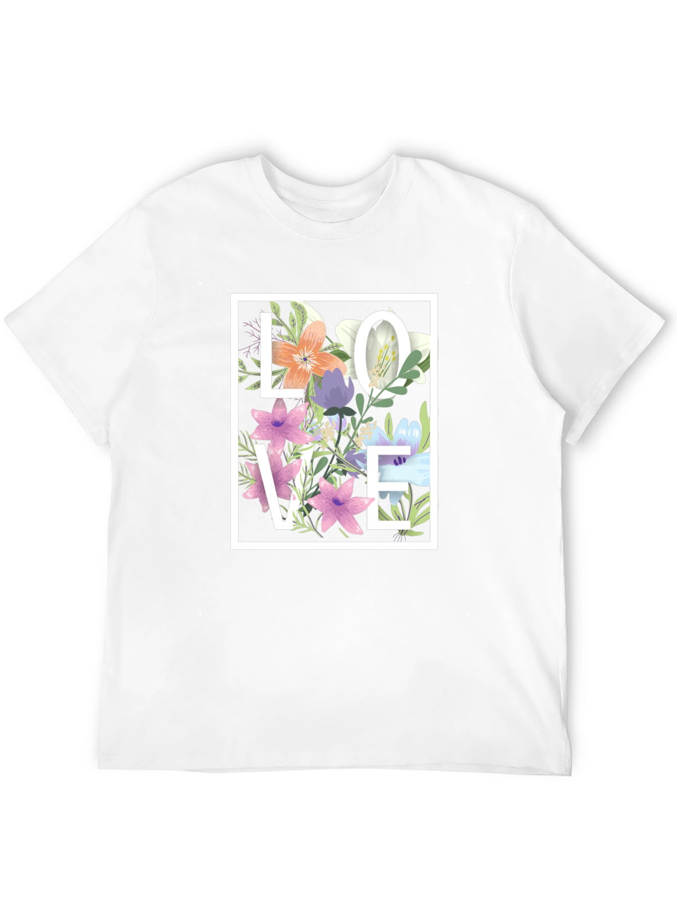 Floral LOVE Graphic Tee - Stylish & Trendy!