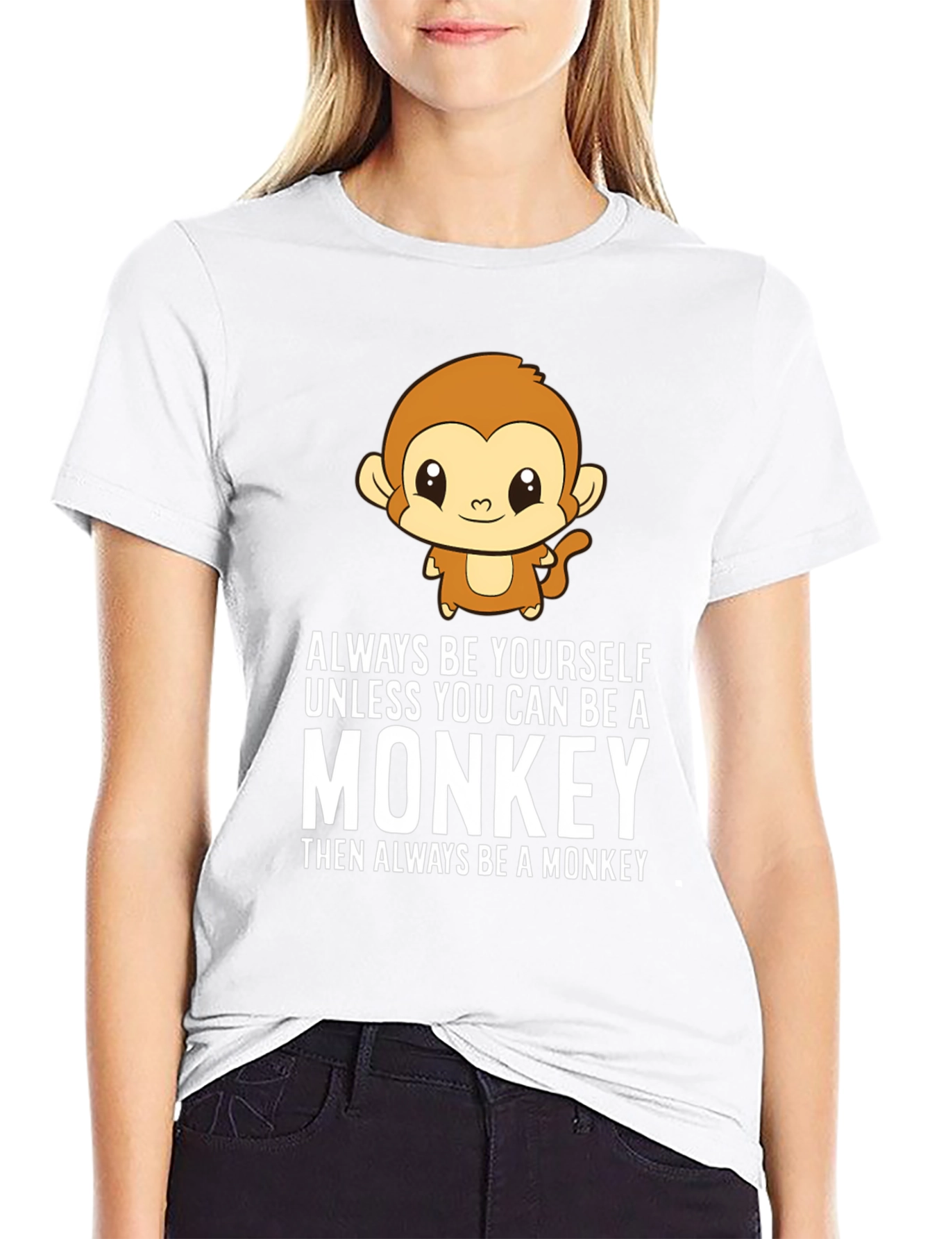 Always Be Yourself Monkey Graphic T-Shirt