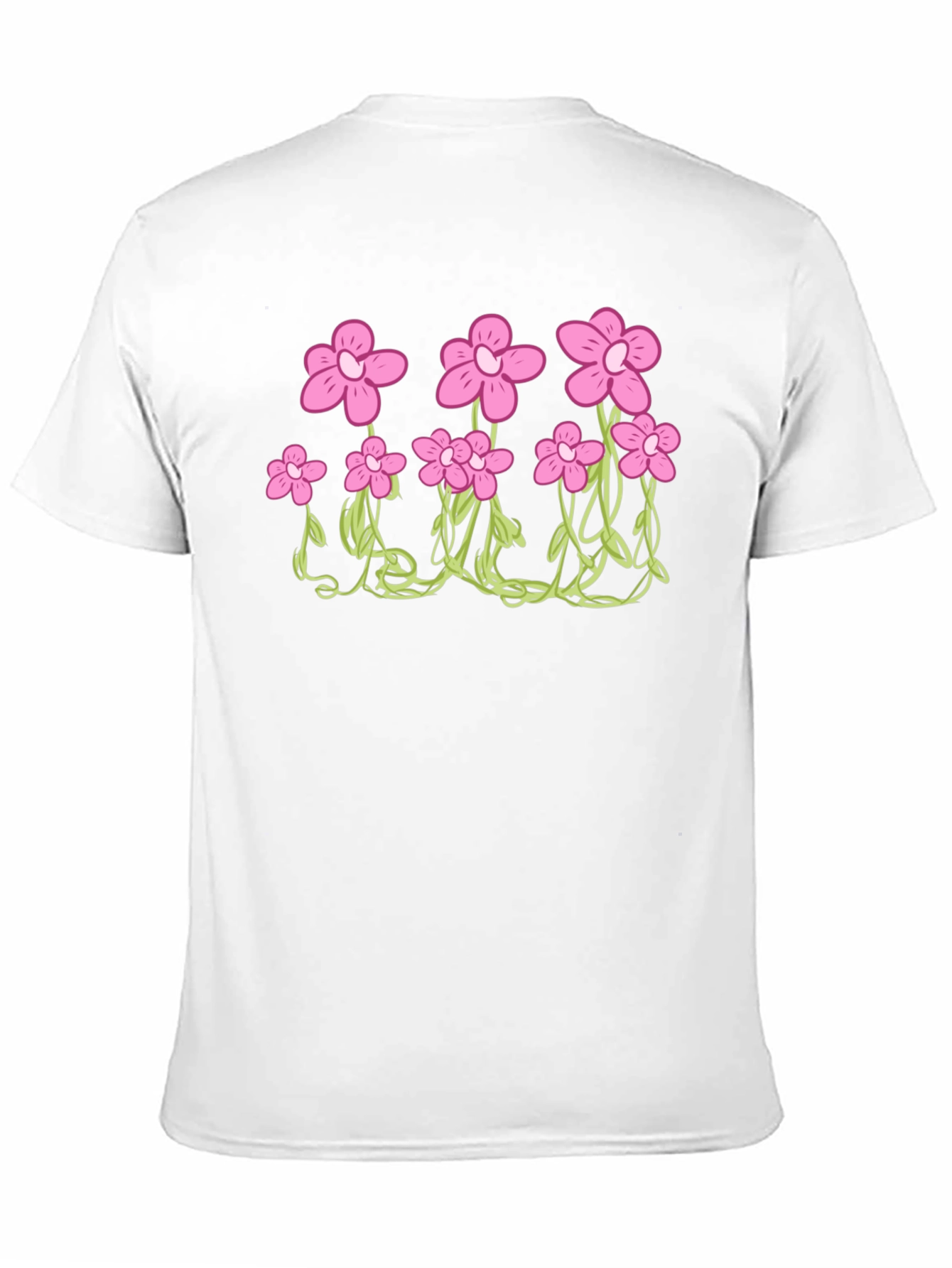 Floral Graphic Print Black T-Shirt