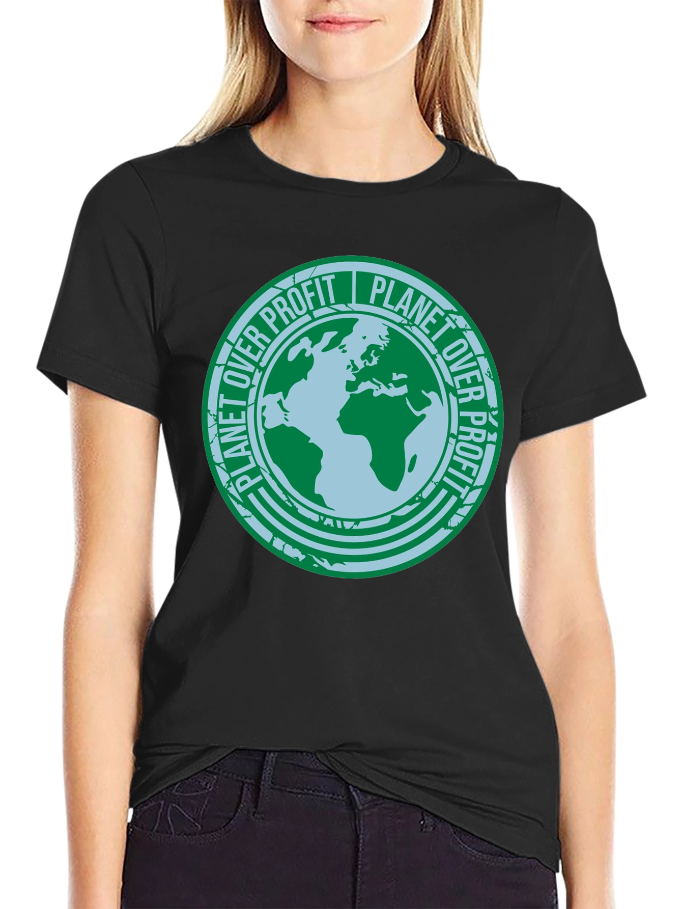 Planet Over Profit T-Shirt - Eco-Friendly Earth Design