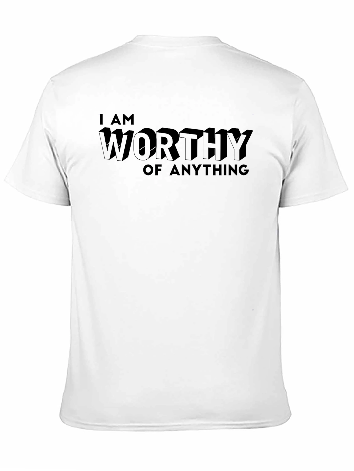 Worthy Graphic Tee - Motivational Black T-Shirt