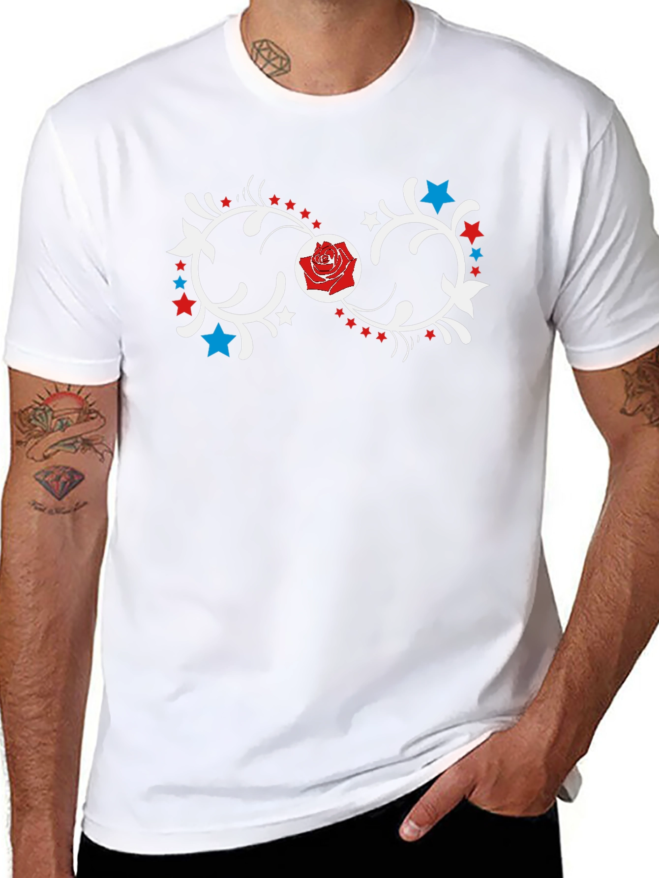 Rose Infinity Graphic Black T-Shirt