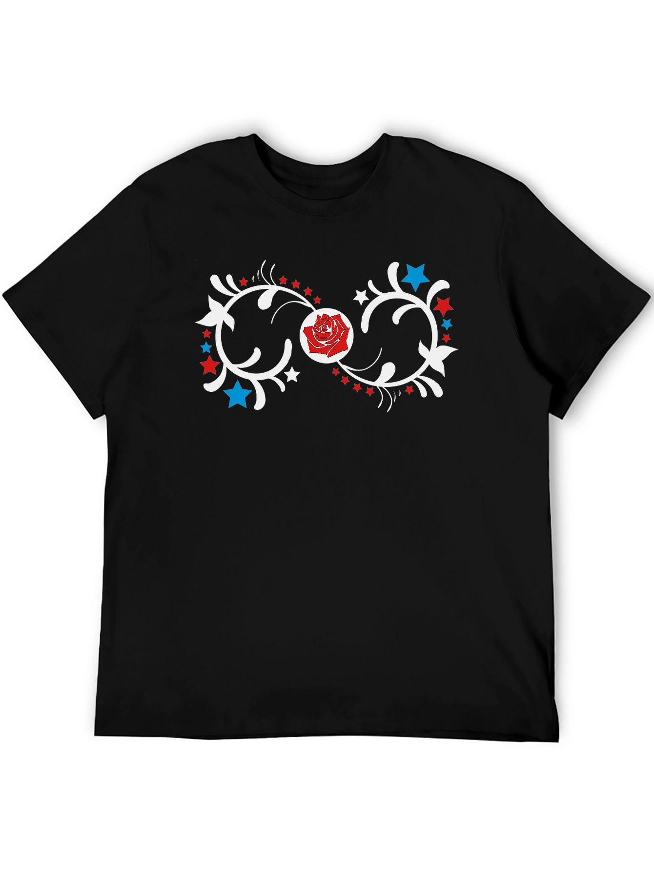 Rose Infinity Graphic Black T-Shirt