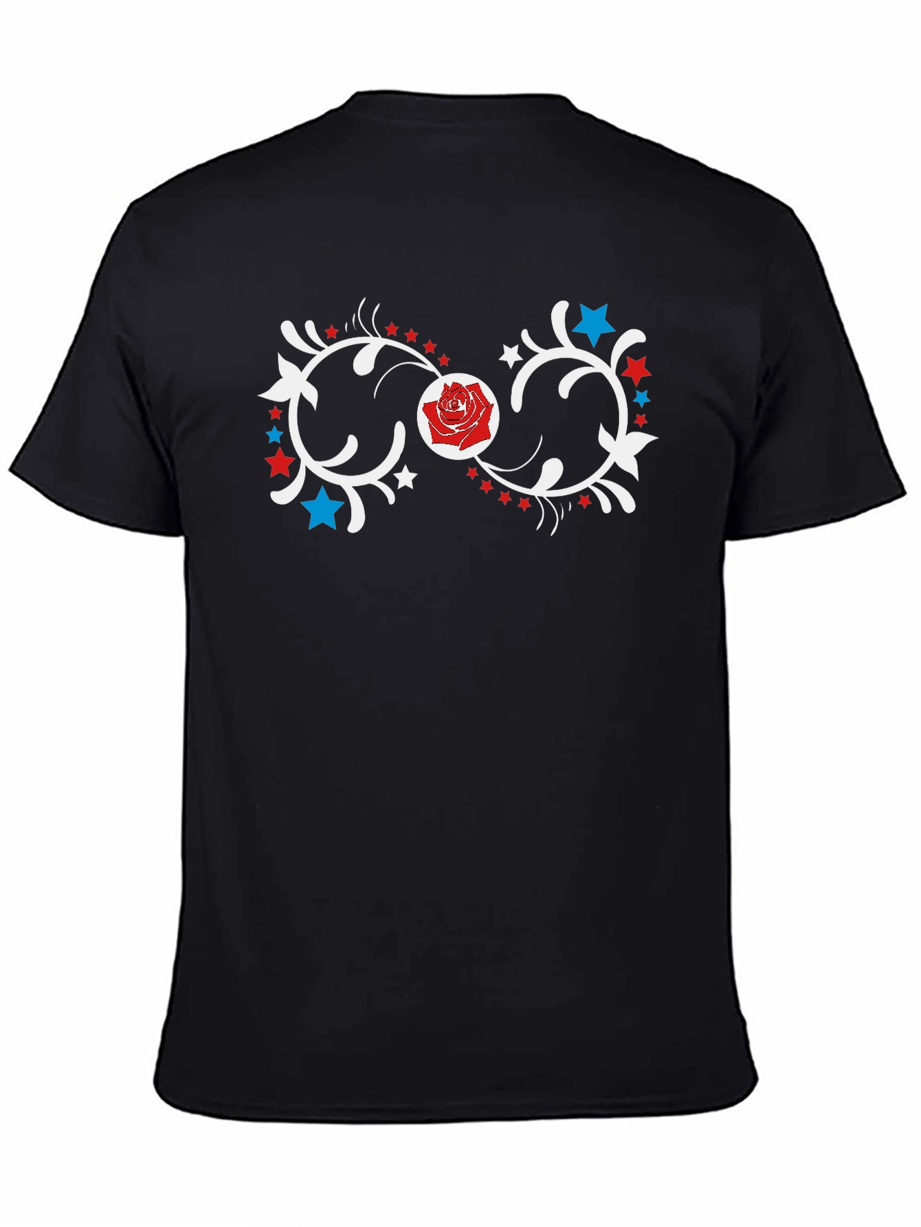 Rose Infinity Graphic Black T-Shirt