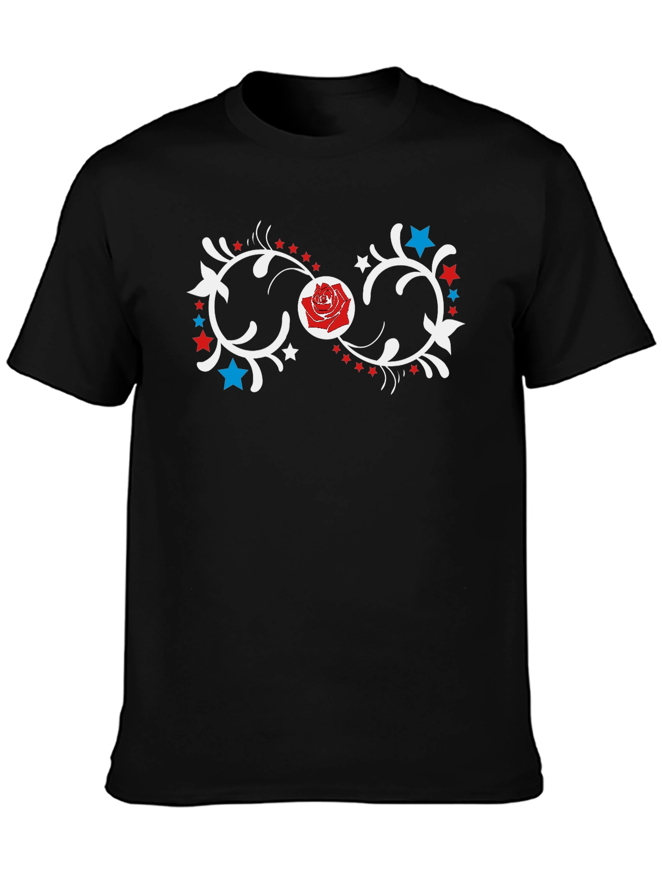 Rose Infinity Graphic Black T-Shirt