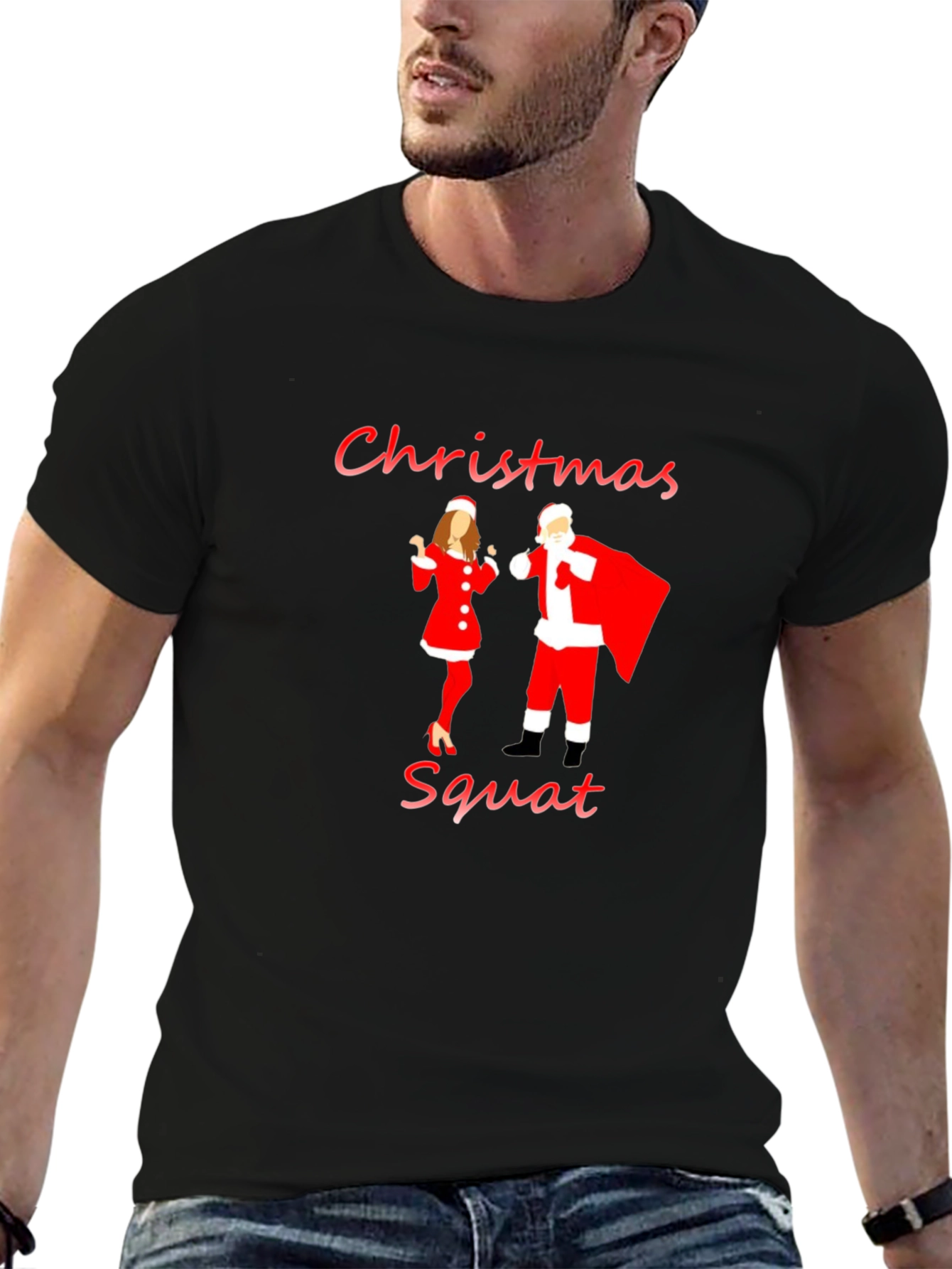 Christmas Squat Graphic T-Shirt