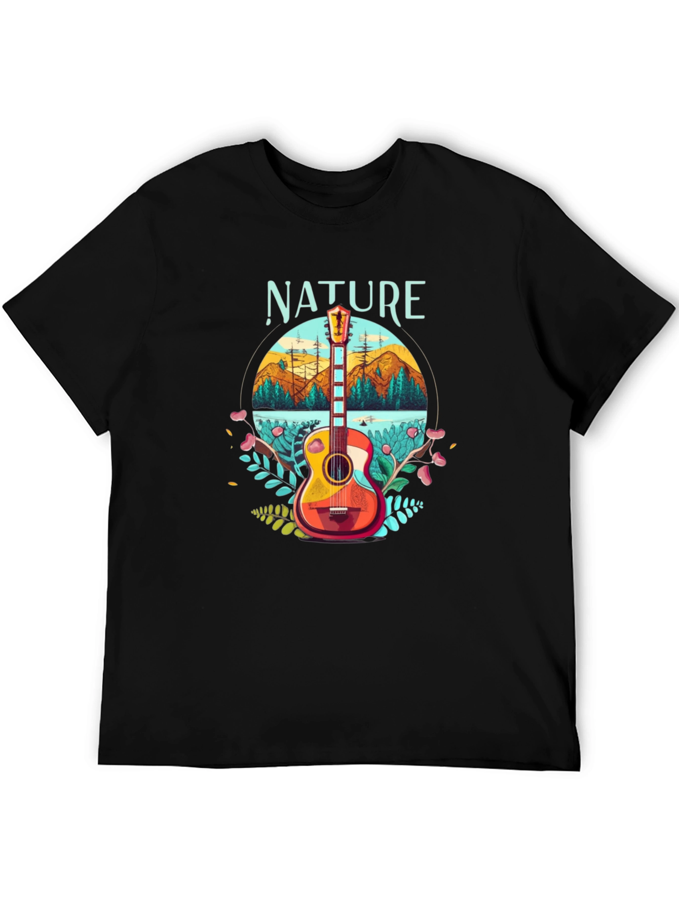 Nature Guitar T-Shirt - Outdoors Adventure Tee