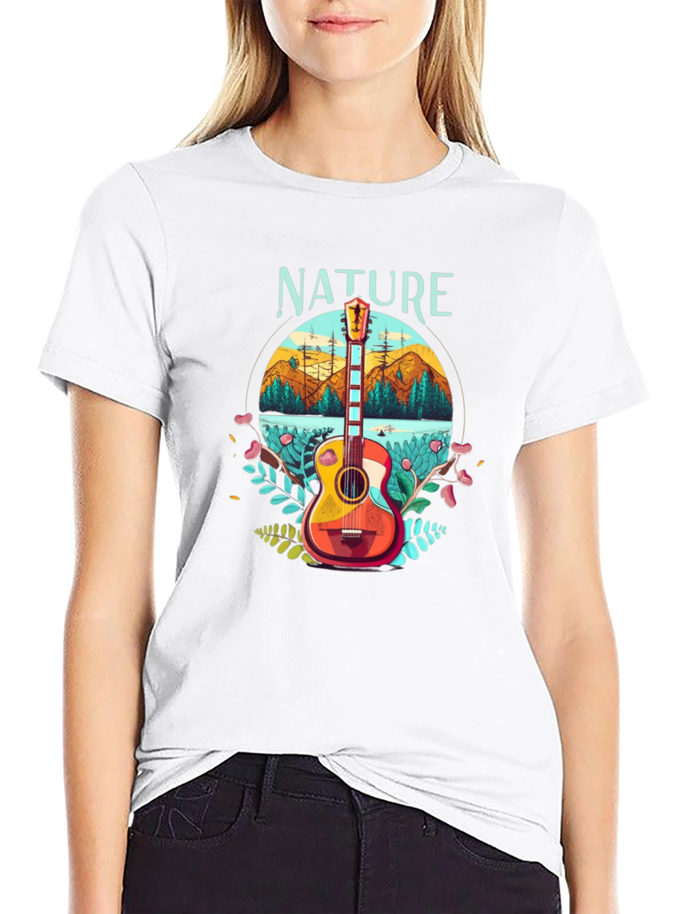 Nature Guitar T-Shirt - Outdoors Adventure Tee