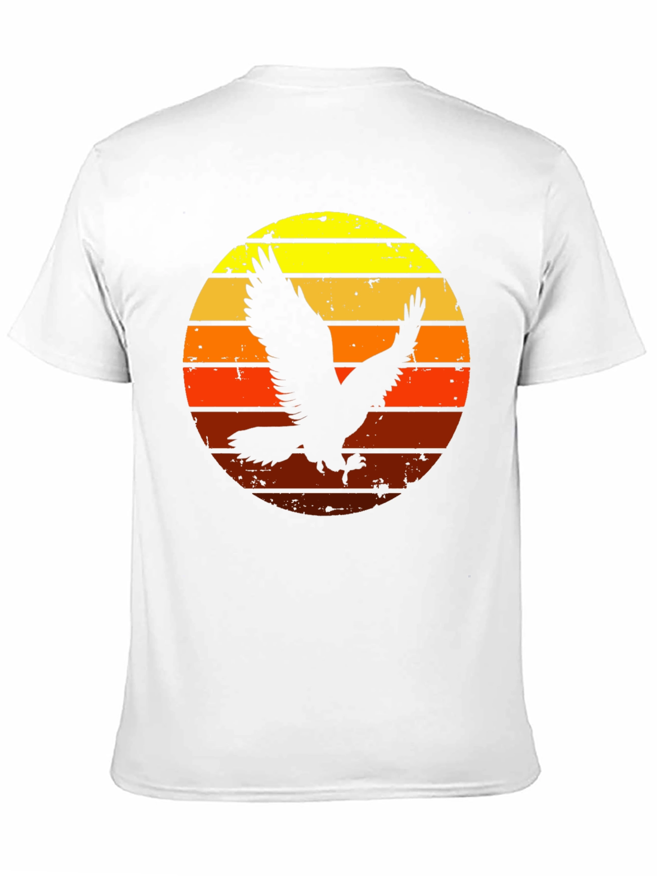 Retro Eagle Sunset Graphic Tee - Mens Black T-Shirt