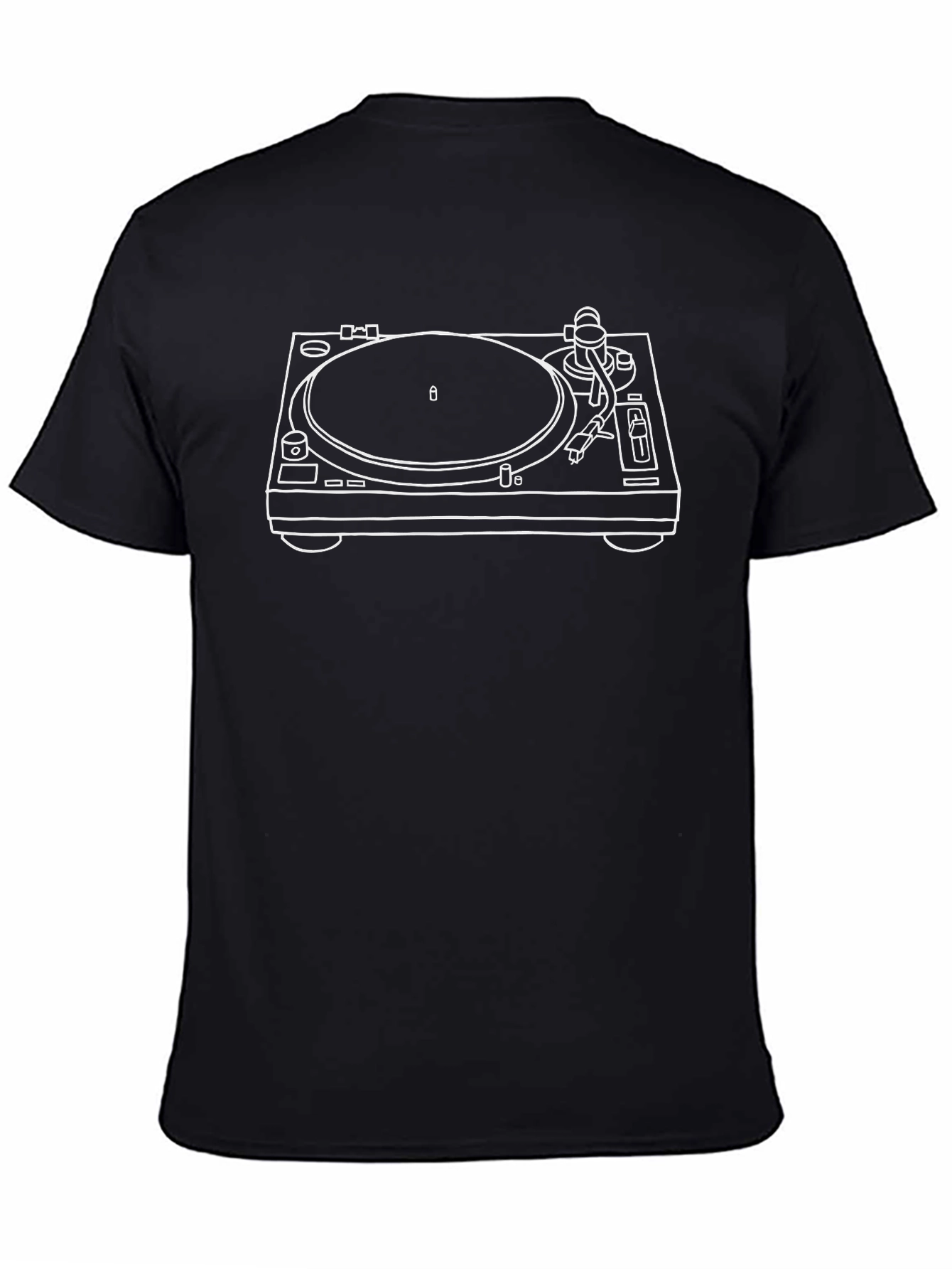 DJ Turntable Graphic T-Shirt - Classic Black