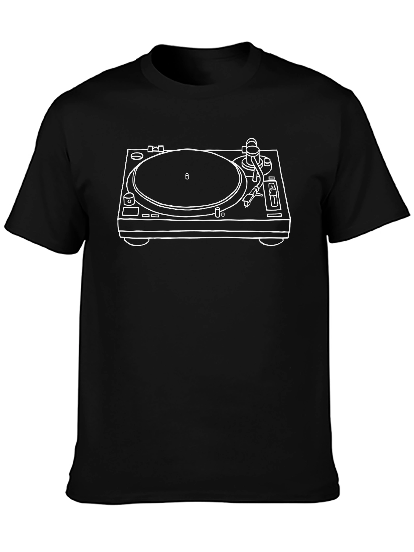DJ Turntable Graphic T-Shirt - Classic Black