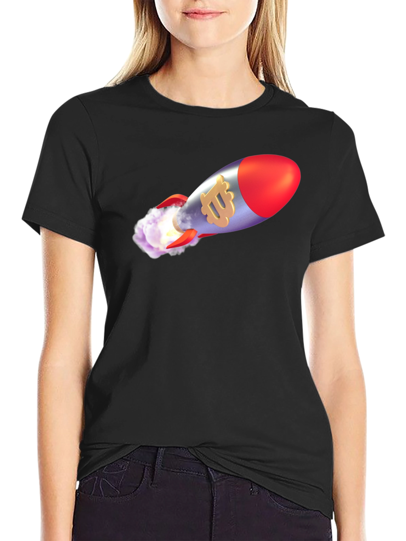 Bitcoin Rocket T-Shirt - Crypto to the Moon!