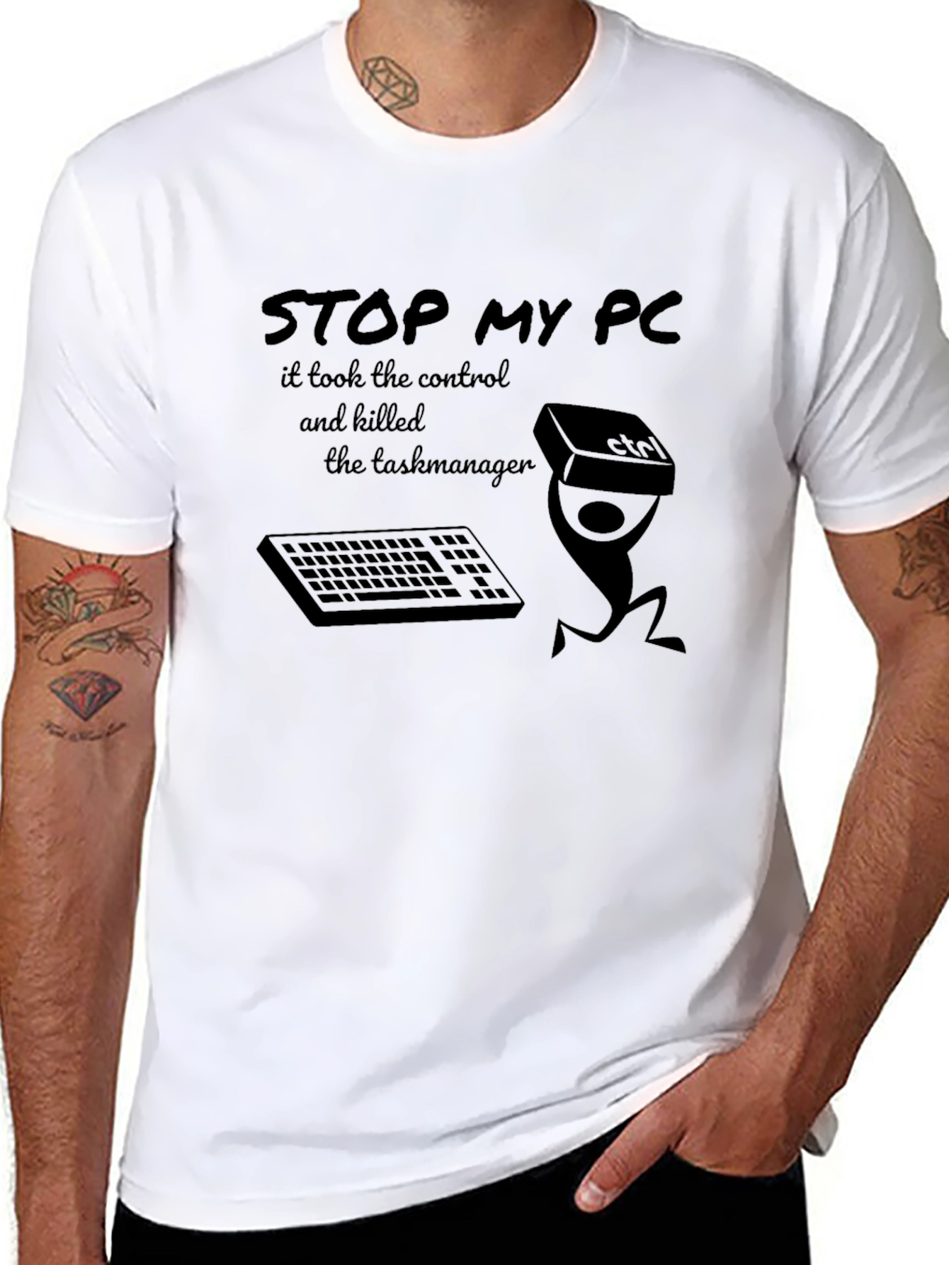 Stop My PC Funny Geek T-Shirt