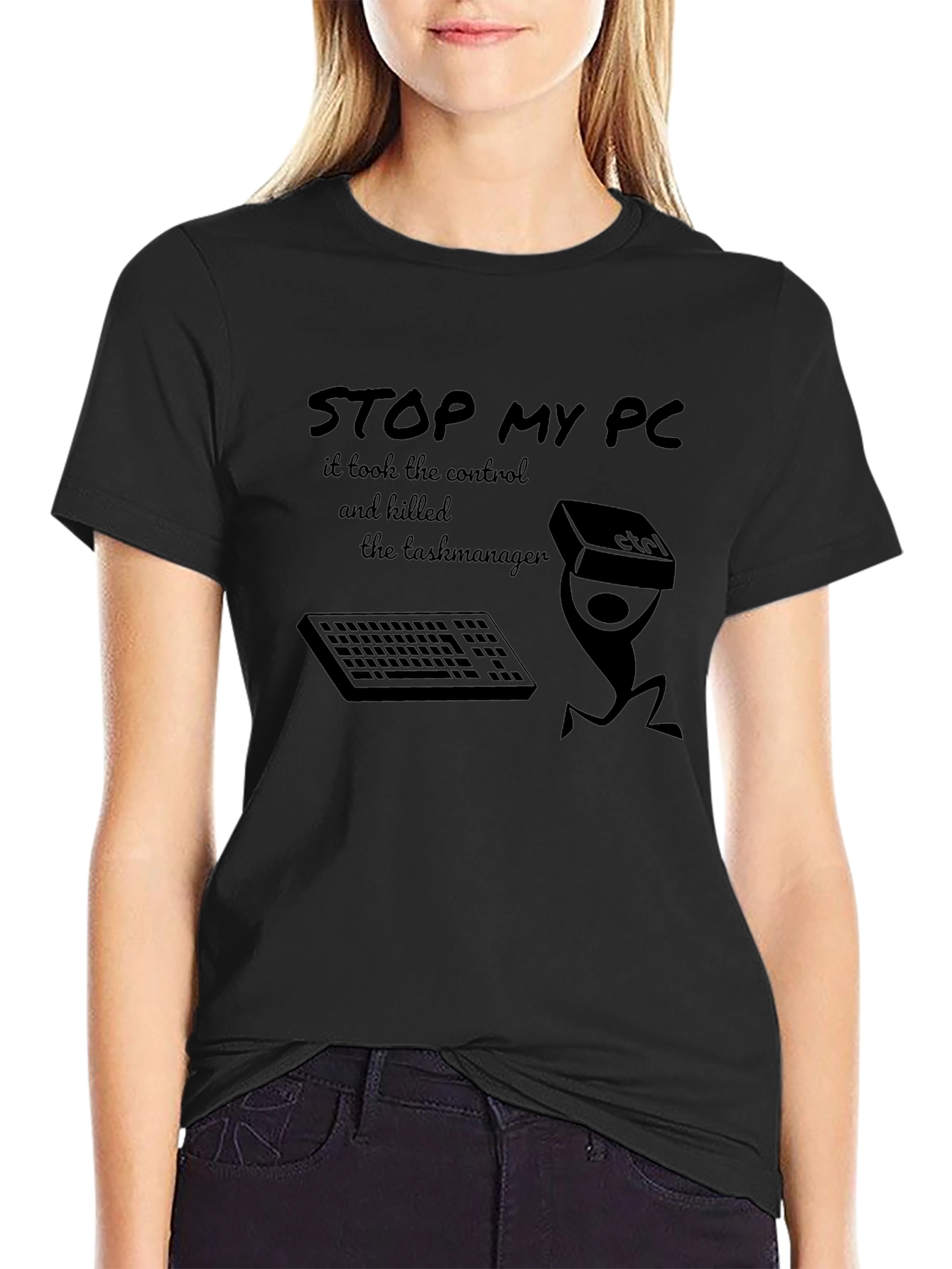 Stop My PC Funny Geek T-Shirt