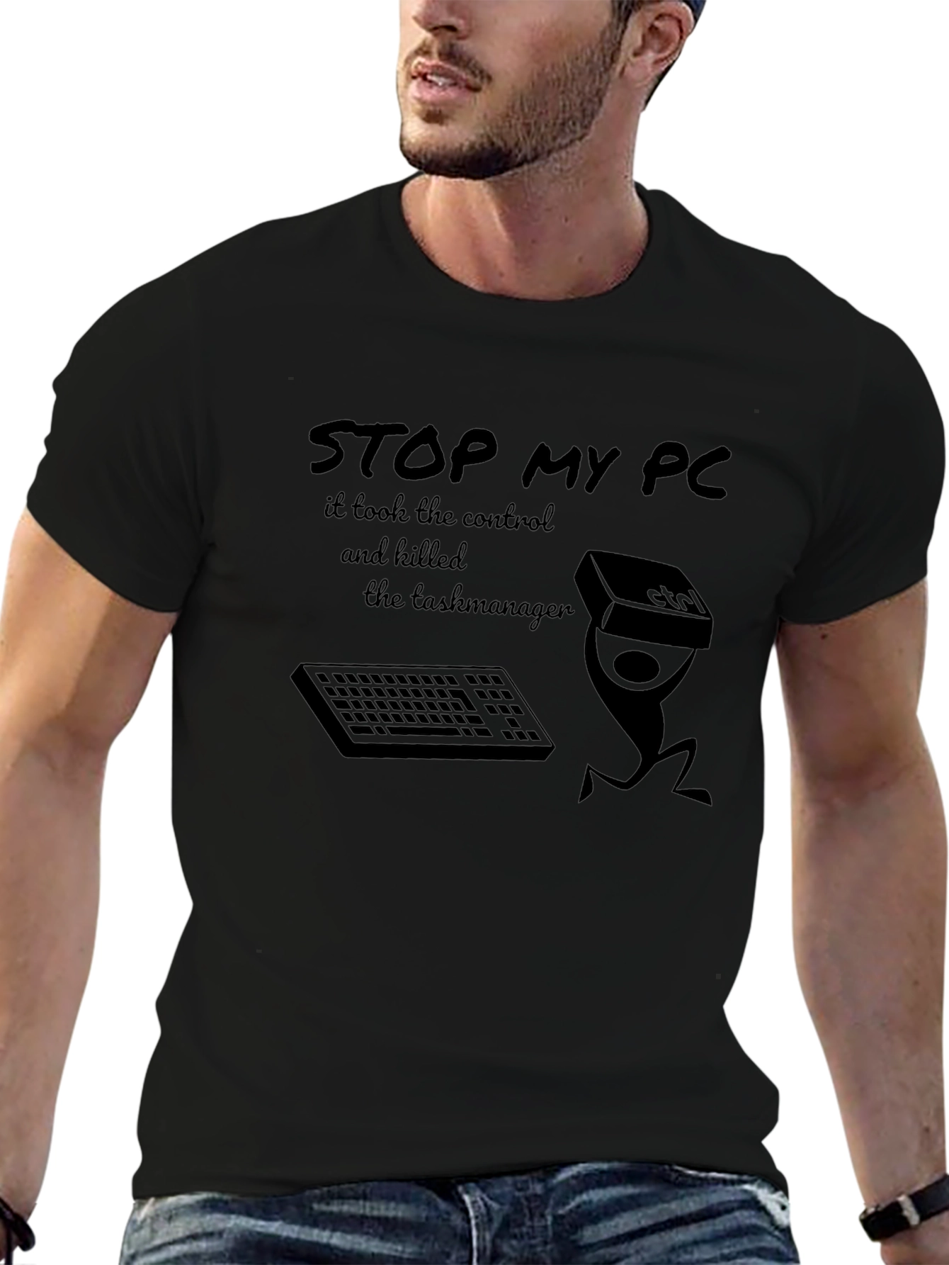 Stop My PC Funny Geek T-Shirt