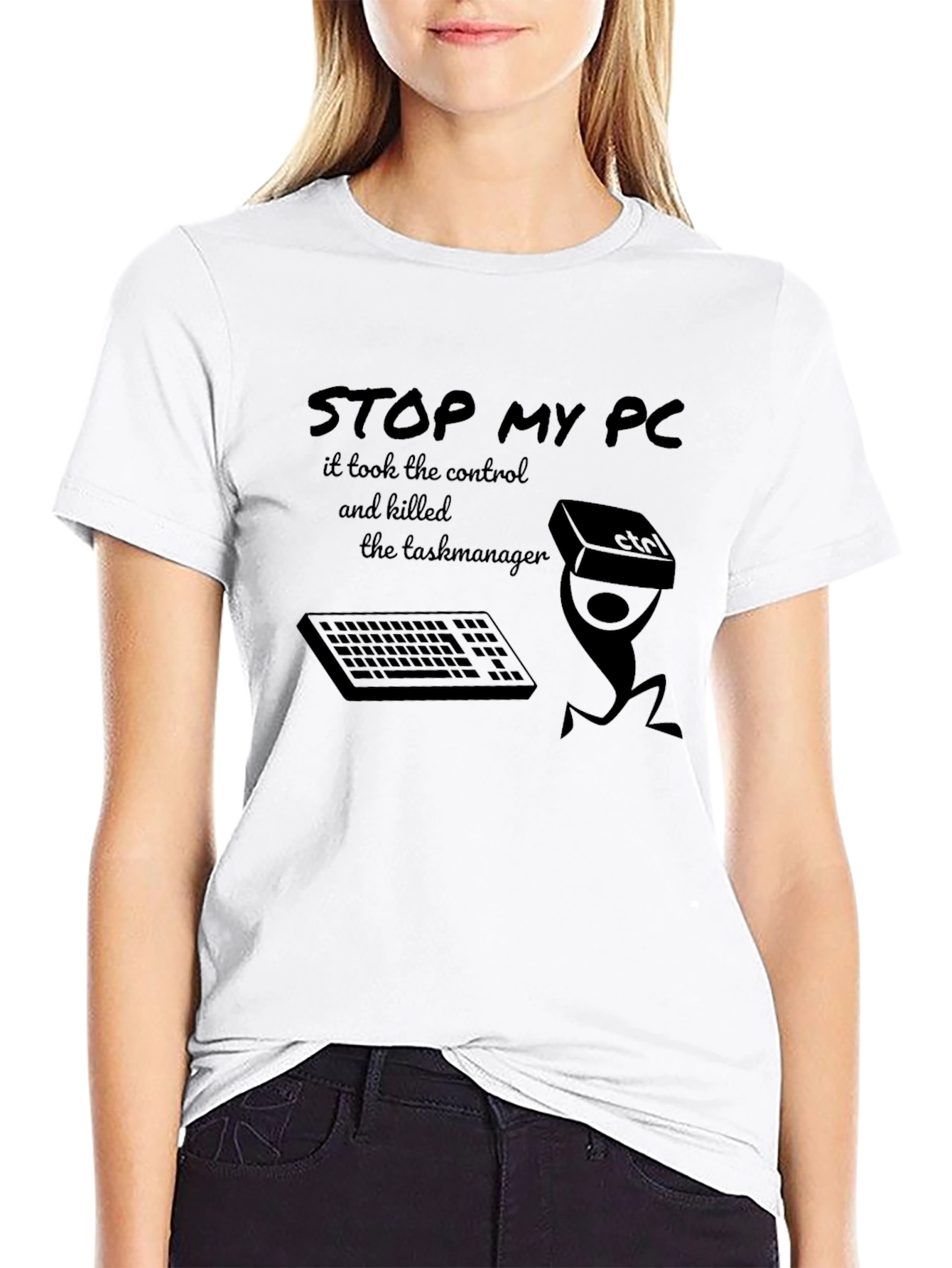 Stop My PC Funny Geek T-Shirt