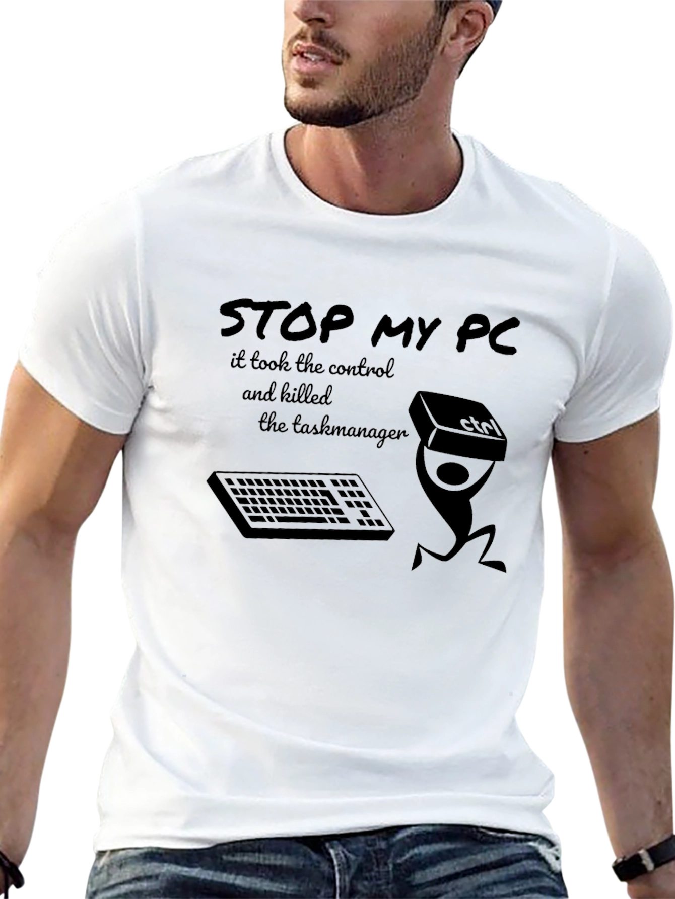 Stop My PC Funny Geek T-Shirt