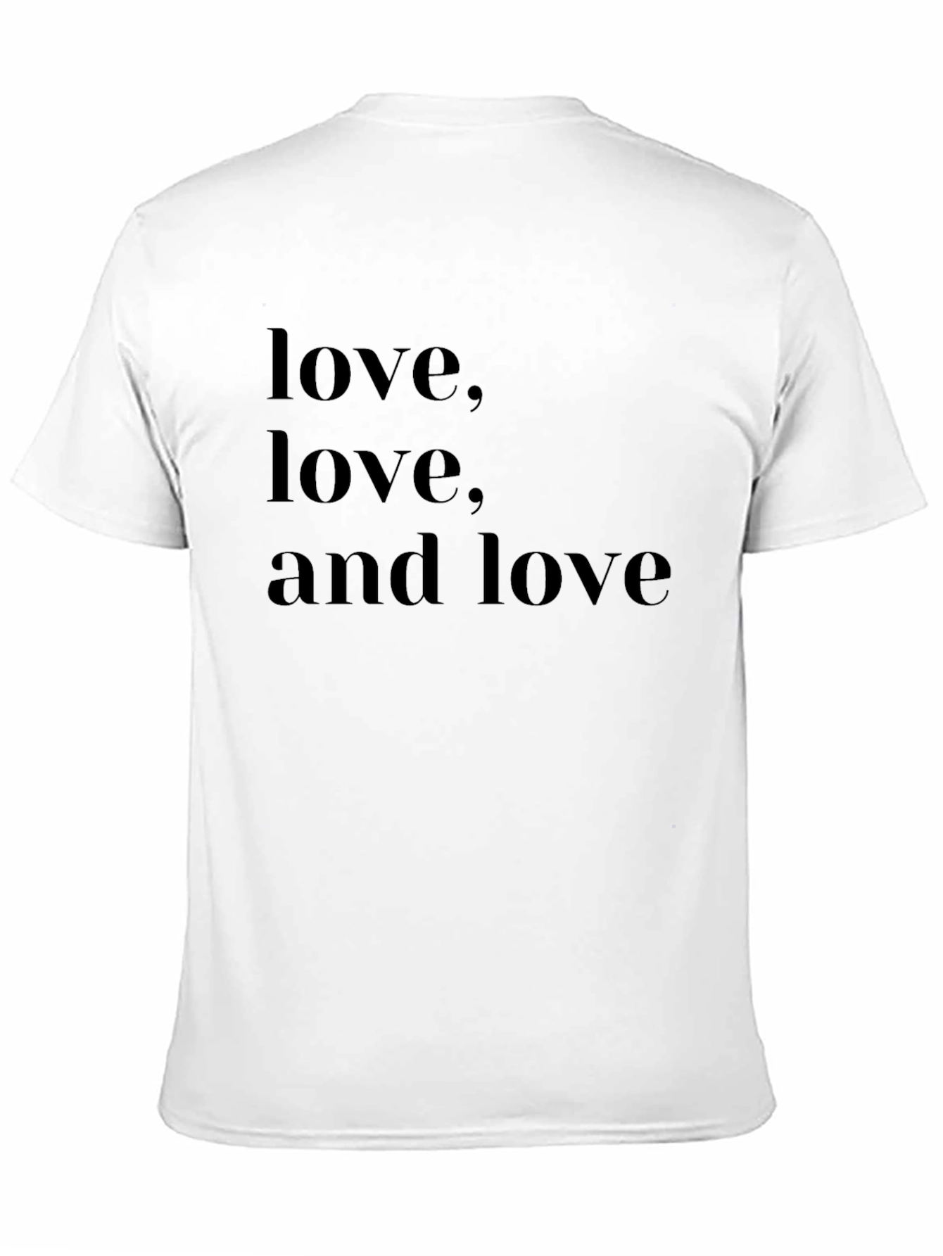 Love Print Black Cotton T-Shirt