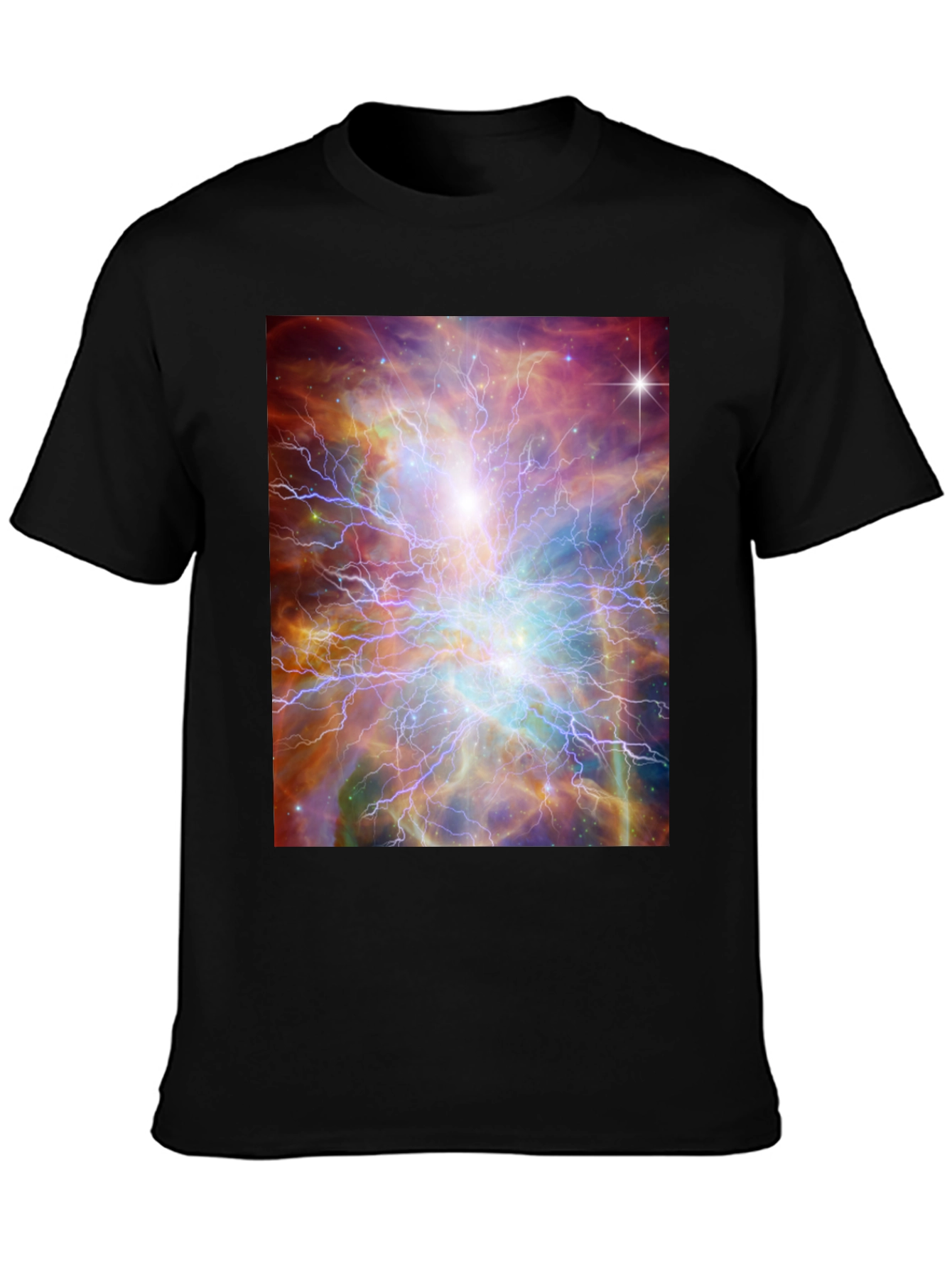 Nebula Graphic T-Shirt - Black Crew Neck Tee