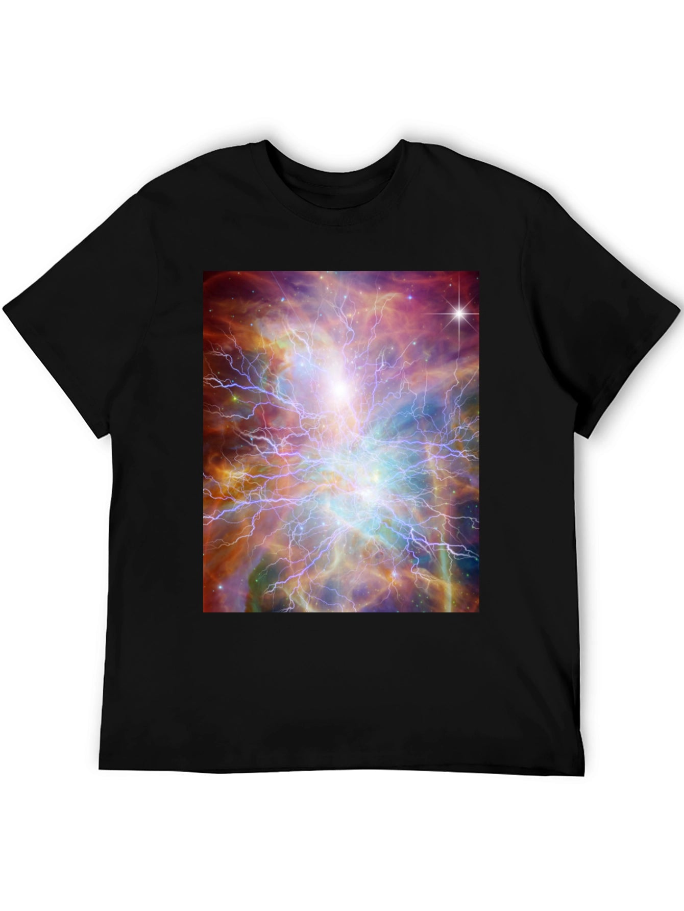Nebula Graphic T-Shirt - Black Crew Neck Tee