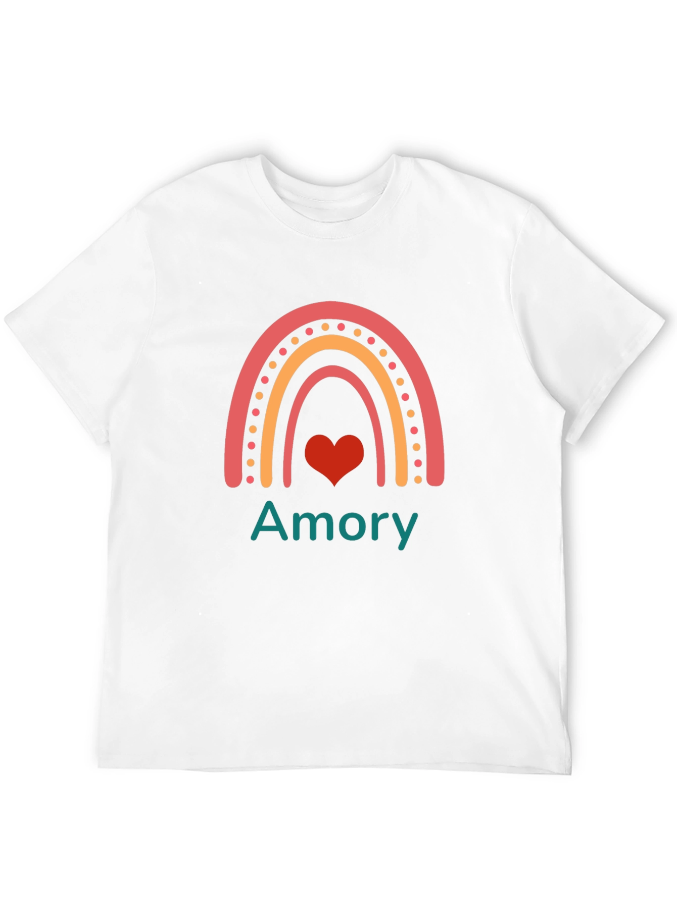 Amory Rainbow Heart Graphic T-Shirt