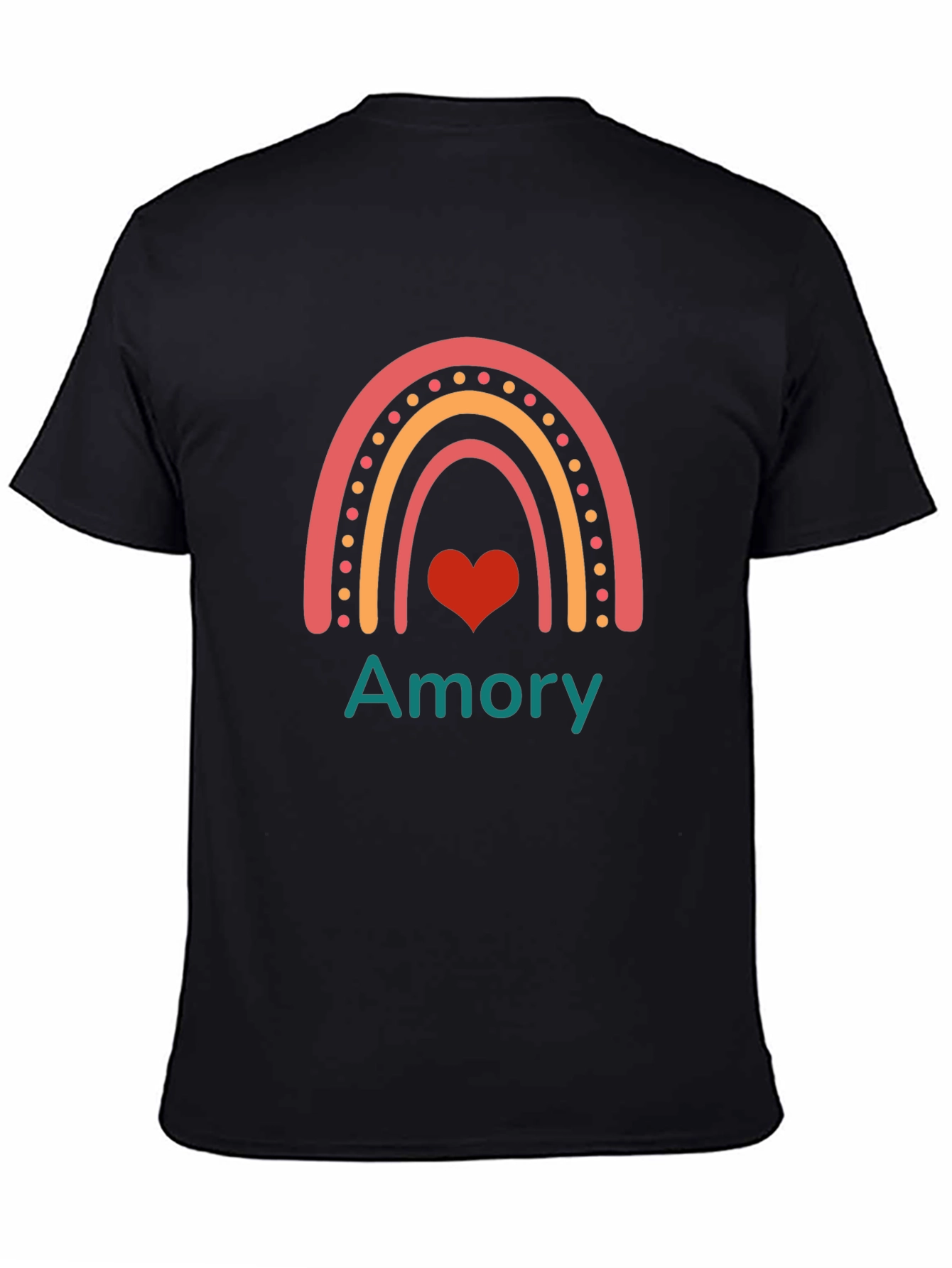Amory Rainbow Heart Graphic T-Shirt
