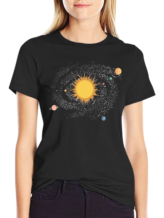 Galaxy Solar System T-Shirt - Mens Black Tee