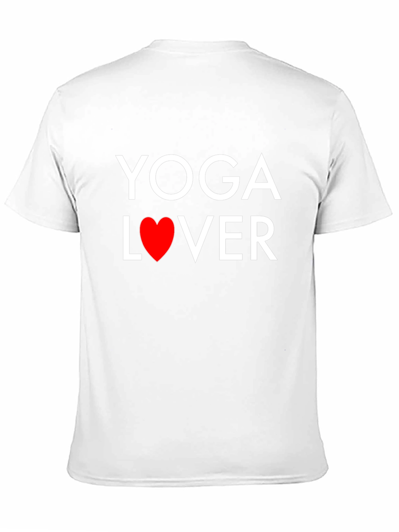 Yoga Lover Black T-Shirt with Heart Graphic