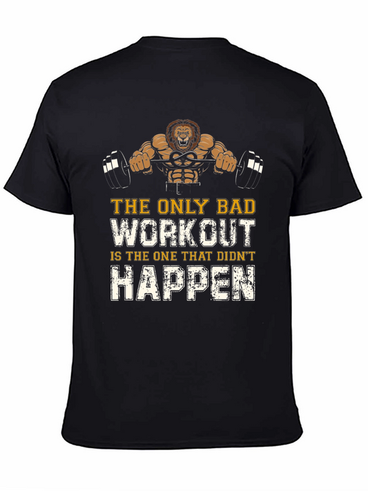 Gym Motivation T-Shirt - Lion Workout Design
